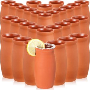 Cantaritos De Barro Mexicanos – Vasos de cóctel de 12 onzas, vasos de arcilla para tequila, margaritas, mojitos, cerámica, vasos de chupito Cantaritos De Barro Mexicanos – Vasos de cóctel de 12 onzas, vasos de arcilla para tequila, margaritas, mojitos, cerámica, vasos de chupito