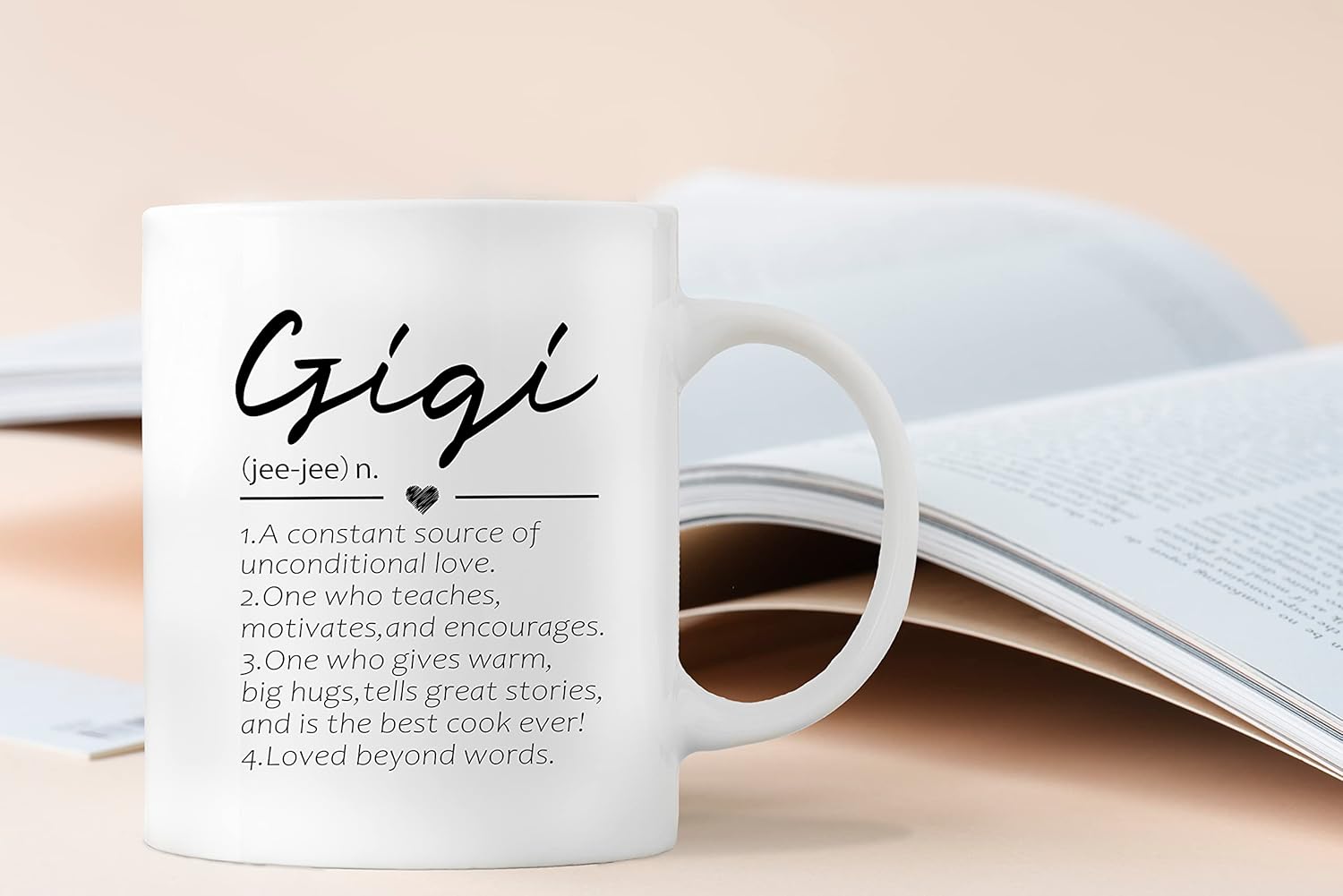 Gigi Definition – Taza de café con texto en inglés “Gigi Grandma Mother”, regalos de cumpleaños para nieta, nieto, regalos para la mejor abuela