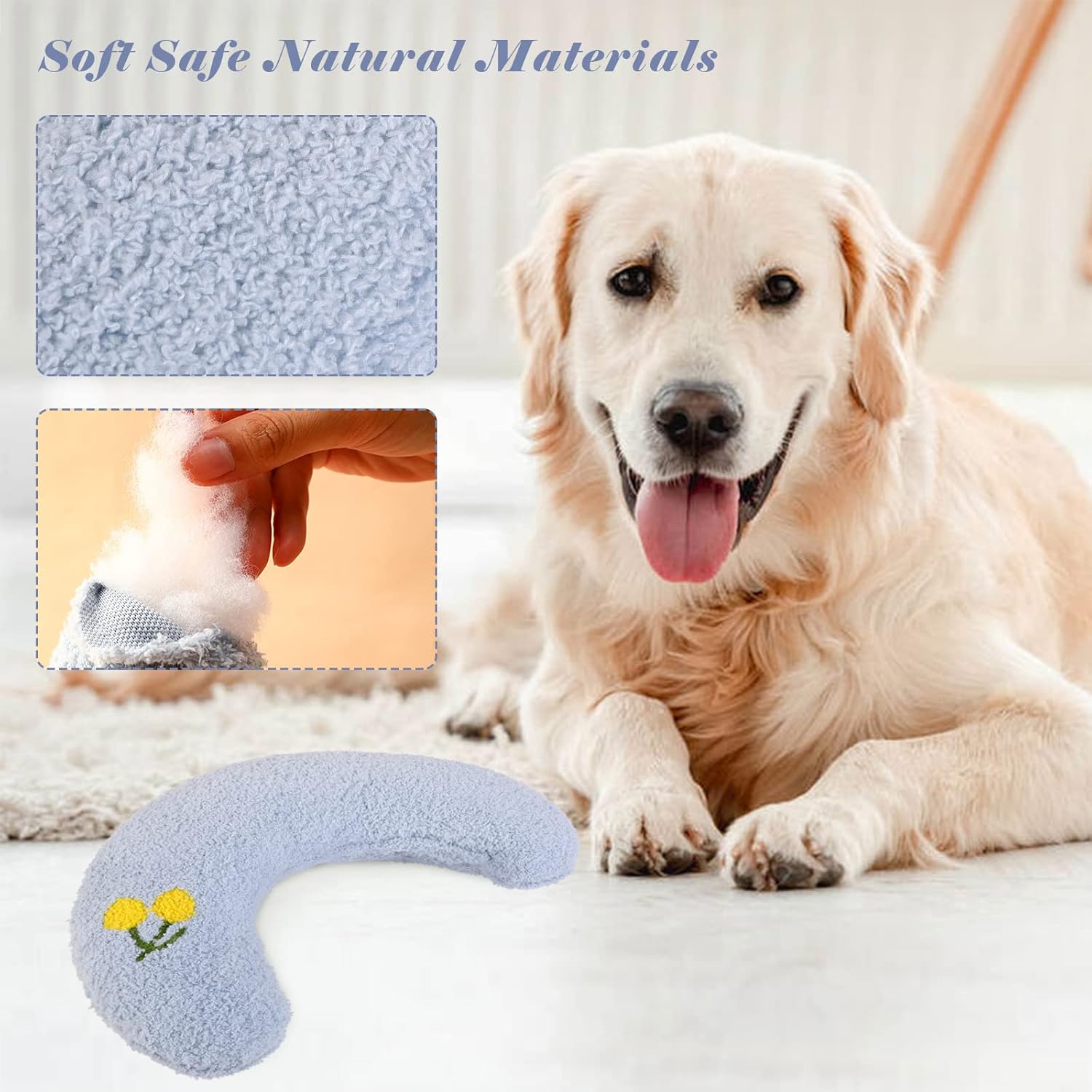 T’CHAQUE Almohadas suaves para cama de perro, compañero ideal para dormir para perros y gatos pequeños, almohada para el cuello de las mascotas para