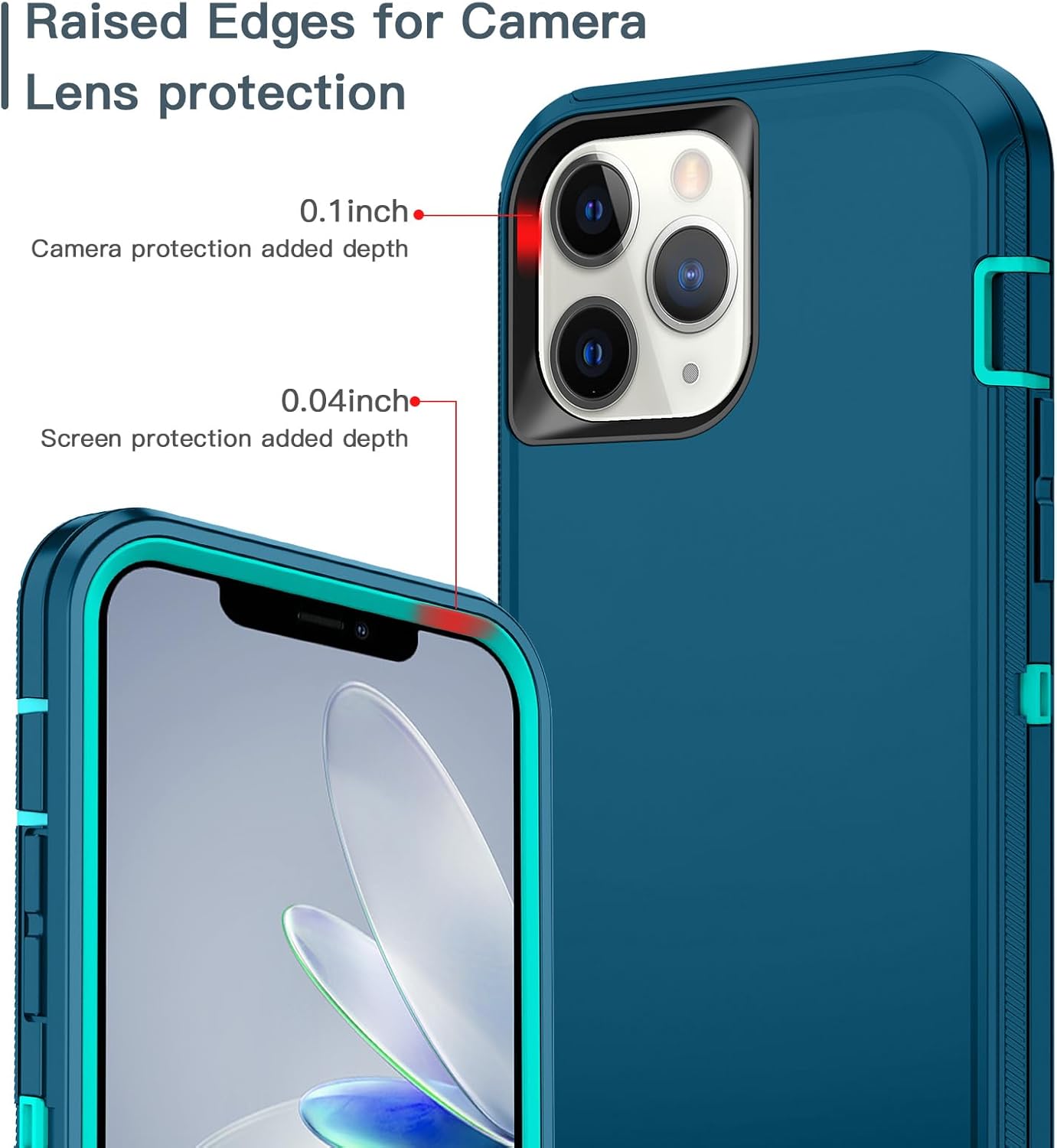 Hucasok Funda para iPhone 12 Pro Max, a prueba de golpes, resistente, protección de cuerpo completo, resistente al polvo y a las caídas, funda de 3