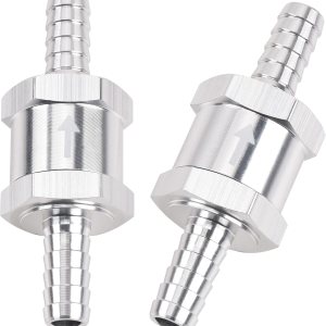 EVIL ENERGY 532 “válvula de retención de combustible unidireccional en línea sin retorno gasolina diesel plata (0.157 in OD, 2PCS) EVIL ENERGY 532 “válvula de retención de combustible unidireccional en línea sin retorno gasolina diesel plata (0.157 in OD, 2PCS)