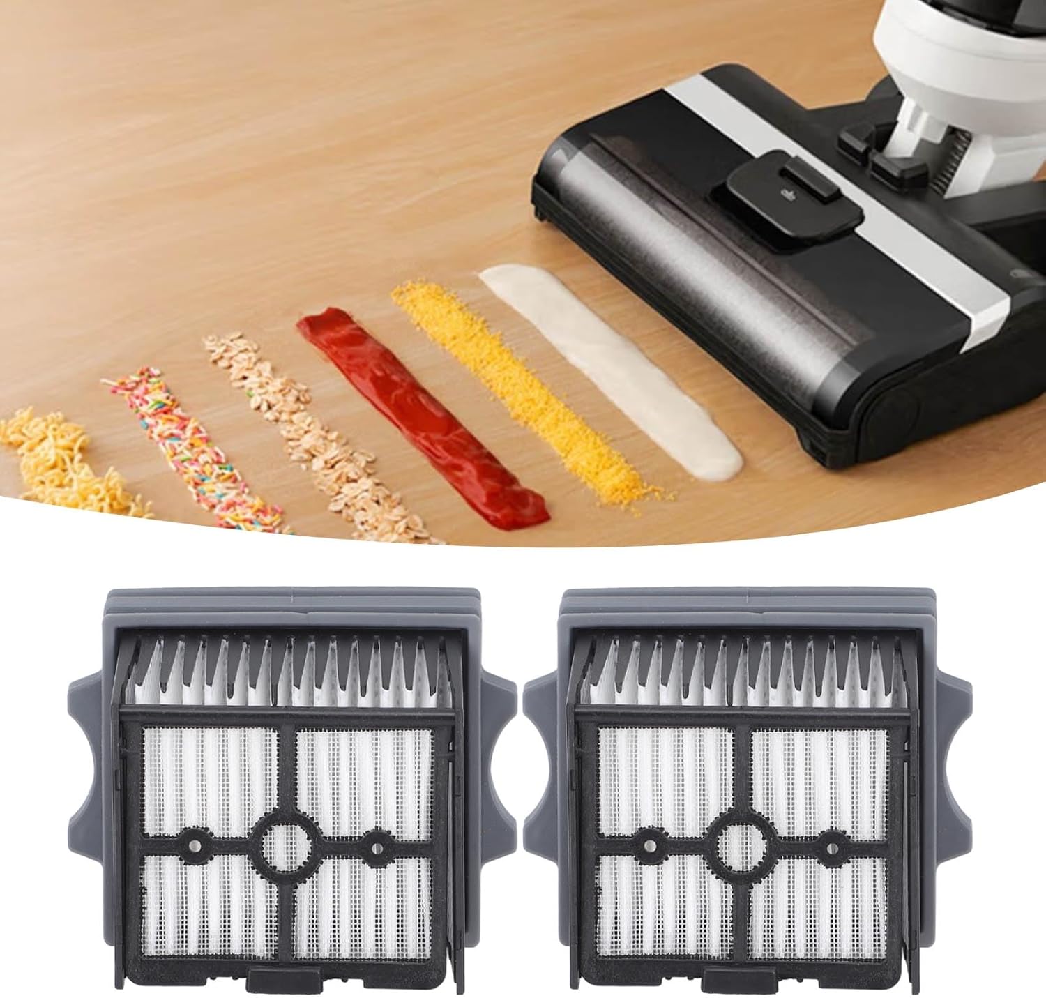 TOPINCN 4 filtros de aspiradora, filtros de repuesto para Tineco Ifloor 1.0 2.0LCD LED Aspiradora Accesorios