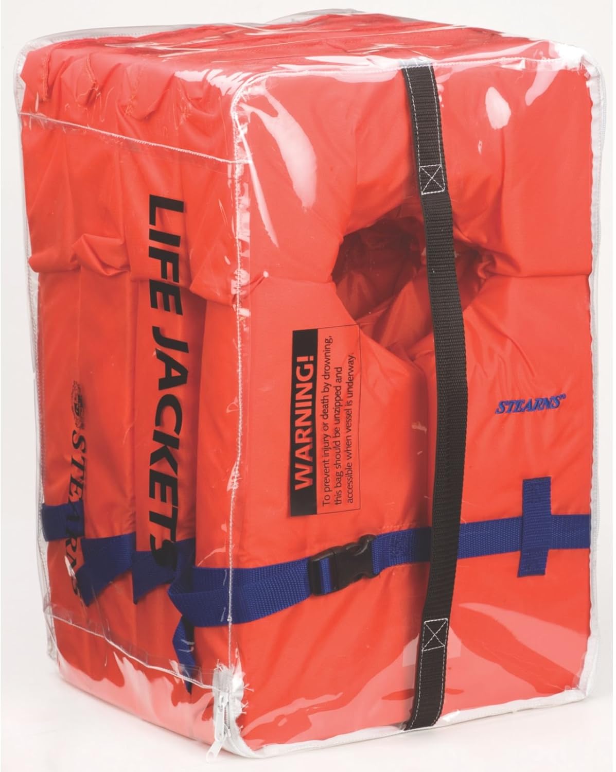 Stearns Paquete de 4 chalecos salvavidas tipo II, flotación universal para adultos PFD para seguridad en barco y natación