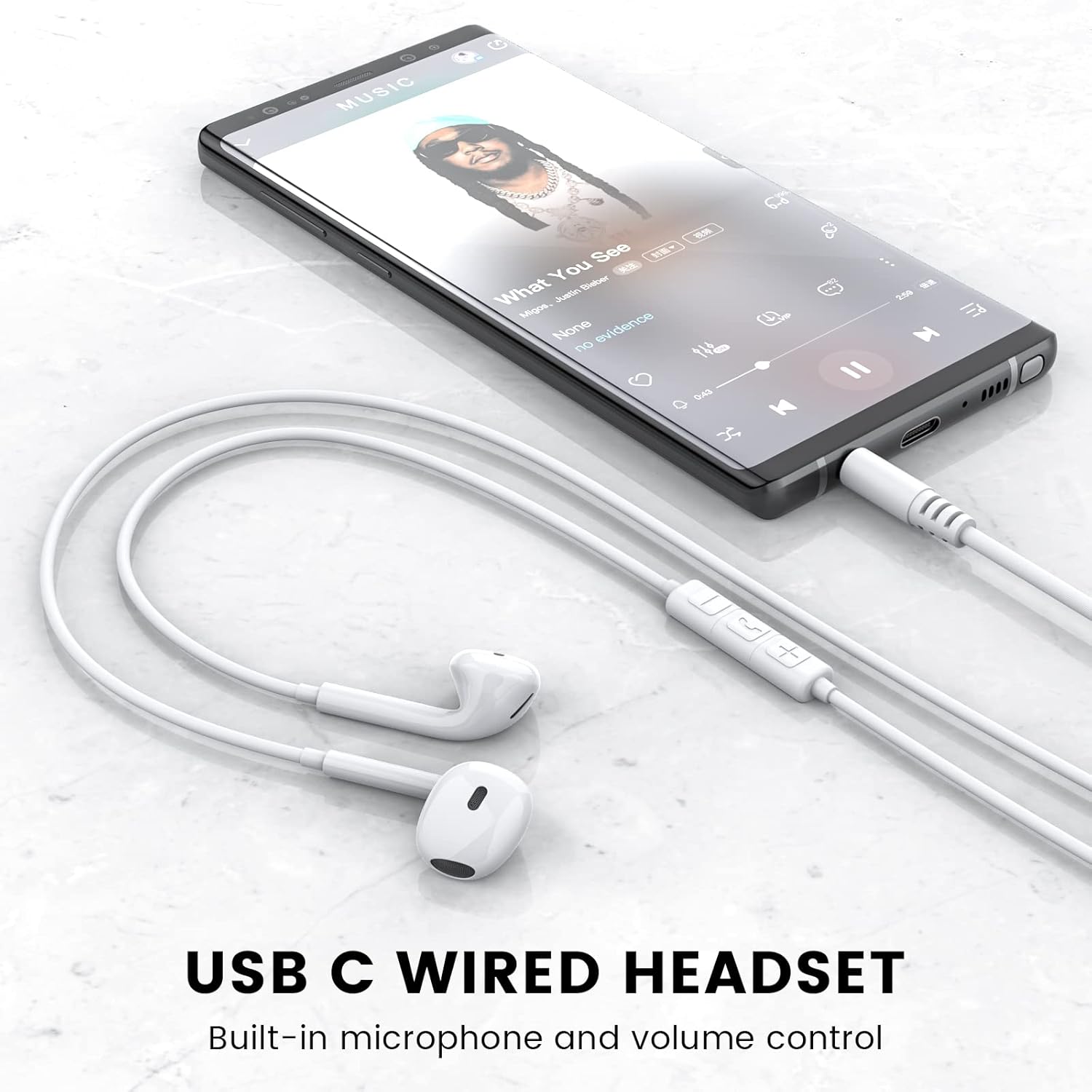 MOSWAG Auriculares con cable con micrófono, 0.138 in Jack in Ear Auriculares con micrófono adecuados para teléfonos inteligentes, computadoras,