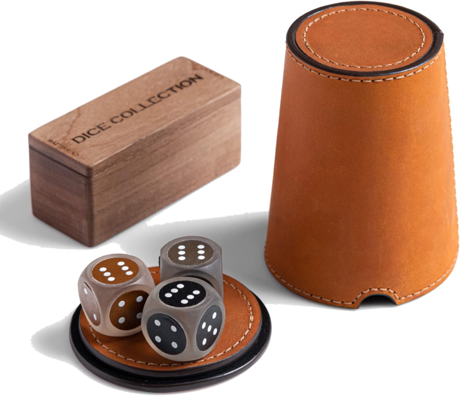 Taza de dados de cuero con tapa, vaso profesional para dados, coctelera silenciosa, perfecta para juegos de dados de casino, juegos de dados y tazas