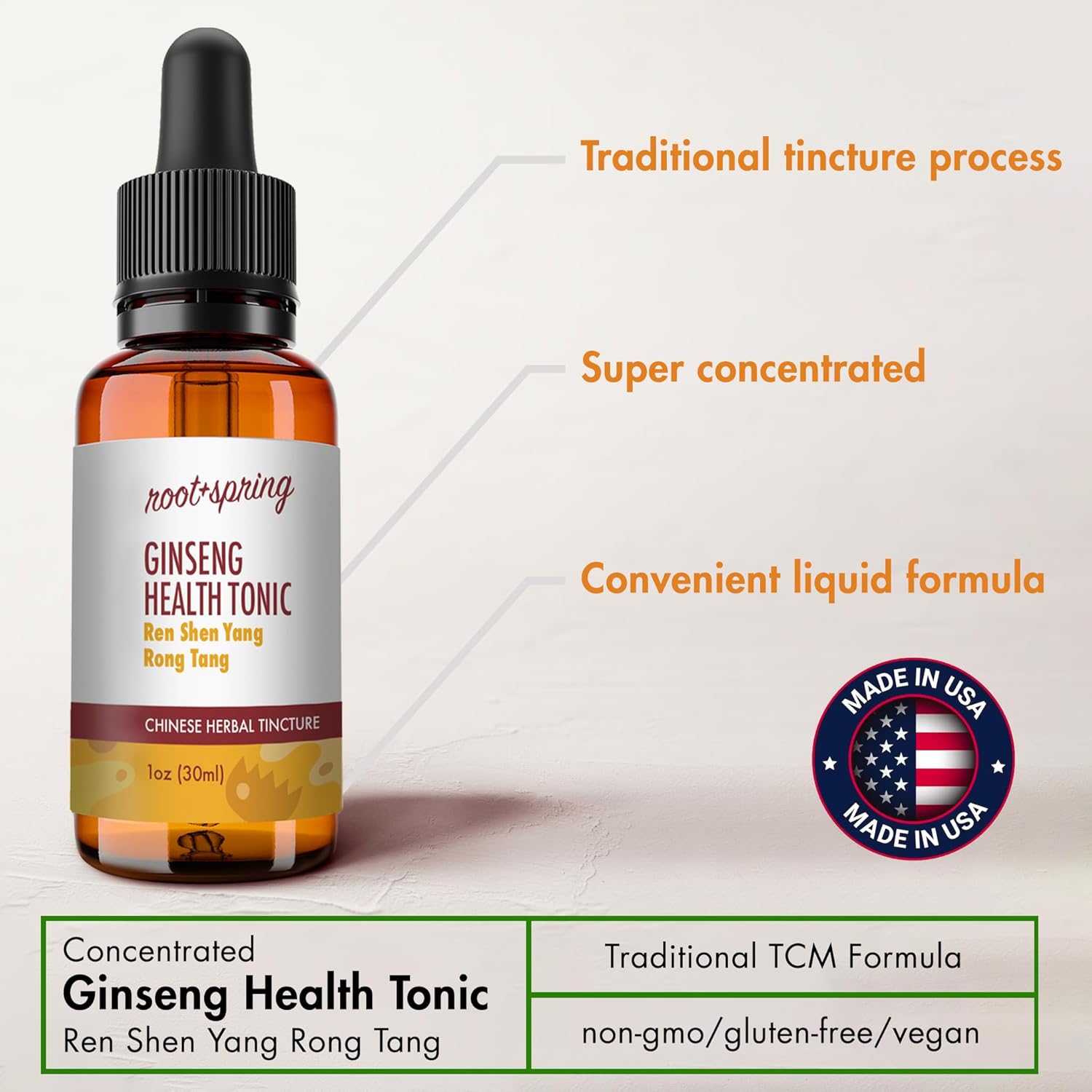 Tónico de salud de ginseng  Shen Yang Rong Tang  Shen Yang Rong Wan Tintura de hierbas (extracto líquido)  Concentrado con cuentagotas  Suplemento