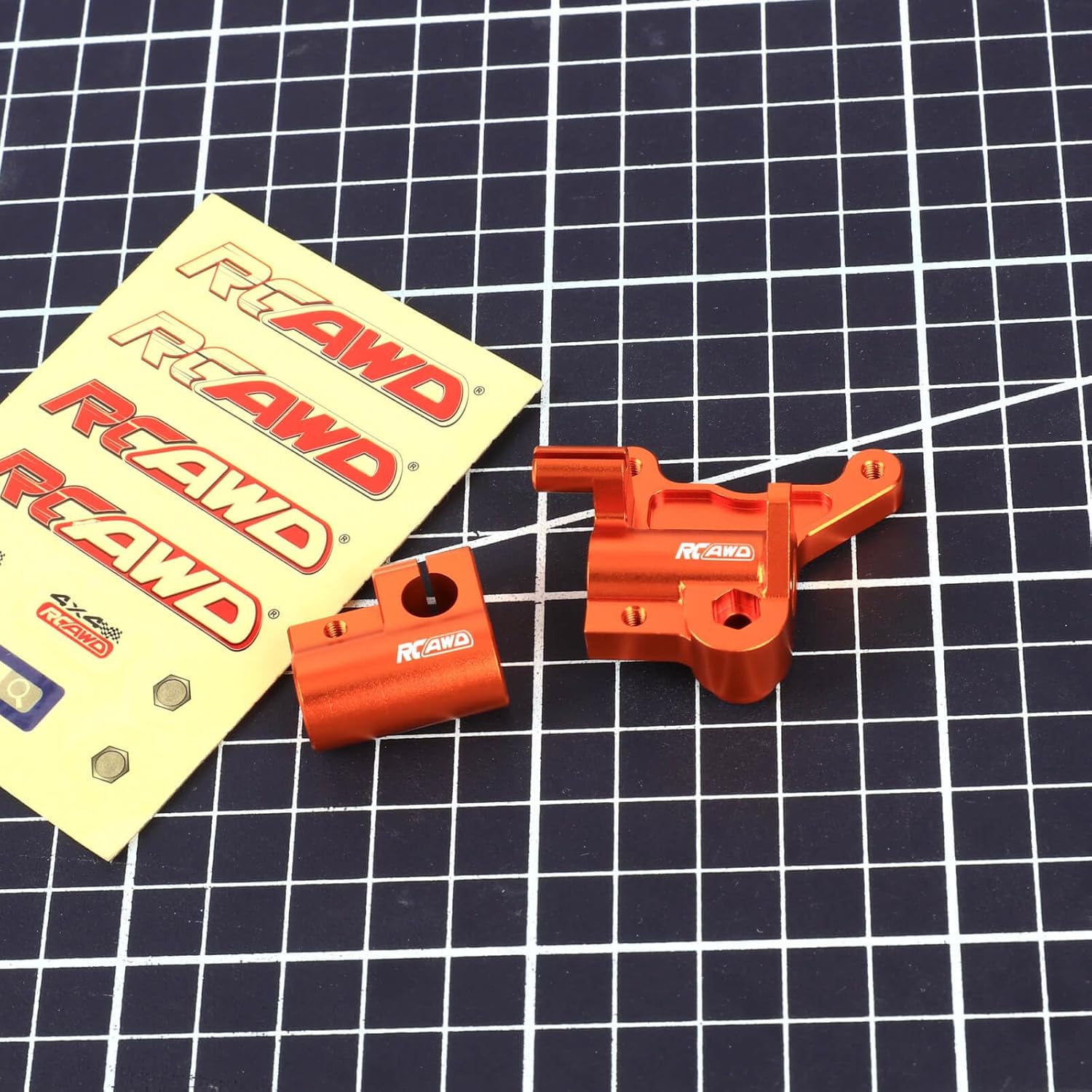 RCAWD Juego de terminales de horquilla de aluminio para Promoto-MX LOS264006 Piezas de actualización Naranja