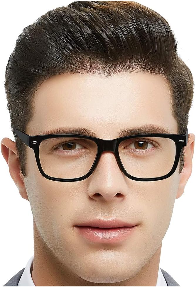 OCCI CHIARI Gafas de lectura de moda para hombres lectores con bisagra de resorte de alta potencia, lente transparente 0 1.0 1.5 1.75 2.0 2.25 2.5