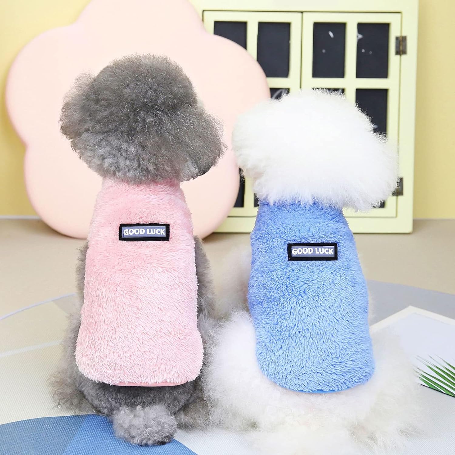 Lindos suéteres para perros pequeños, ropa Kawaii para perros pequeños, niñas y niños, ropa para cachorros, forro polar suave y cálido para
