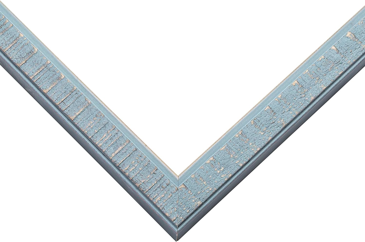 Marco azul de 14 x 18 pulgadas, marco de madera maciza, ancho del marco de 0.75 pulgadas  Profundidad del marco interior de 0.5 pulgadas  Marco de