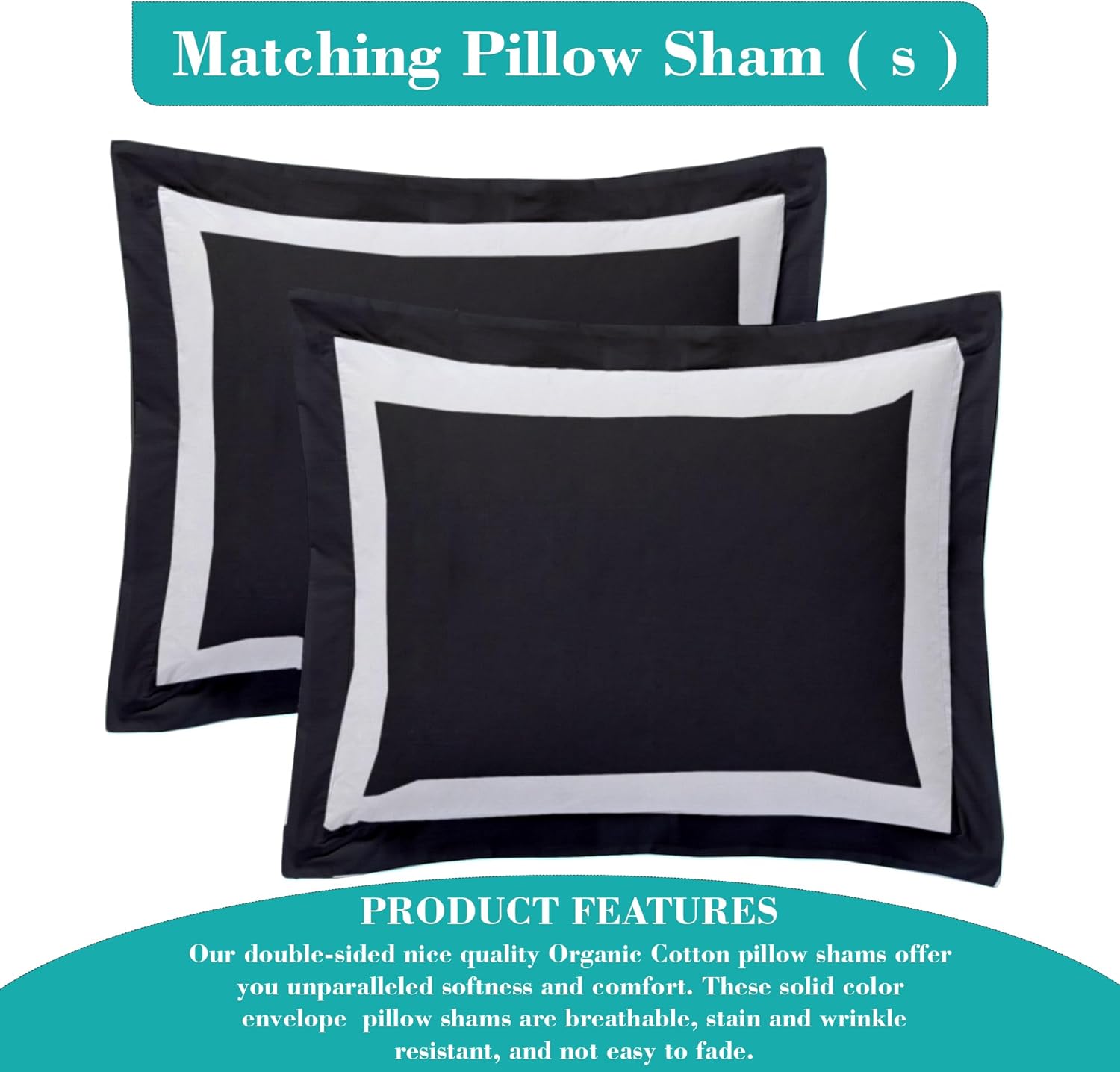 Hotel Luxury – Juego de funda de edredón de 3 piezas, 850 hilos, 100% algodón orgánico, colección de ropa de cama tamaño King, 104 x 92 pulgadas,