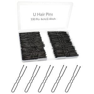 YINGFENG – 330 horquillas para el pelo en forma de U para moños, 2.4 pulgadas, horquillas negras para mujeres y niñas con caja de almacenamiento, YINGFENG – 330 horquillas para el pelo en forma de U para moños, 2.4 pulgadas, horquillas negras para mujeres y niñas con caja de almacenamiento,