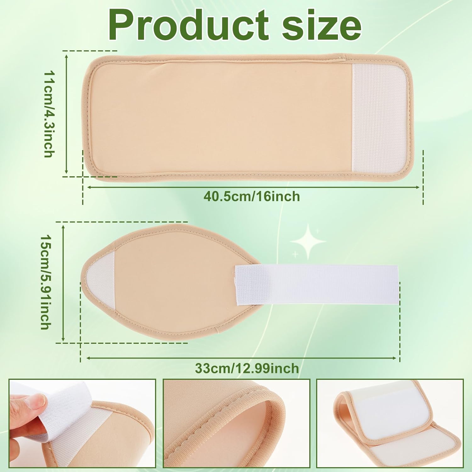 HOTBEST Paquete de 4 unidades de aceite de ricino para pies, tobillo, mano, pierna, brazo, rodillas y codos, envoltura de aceite de ricino