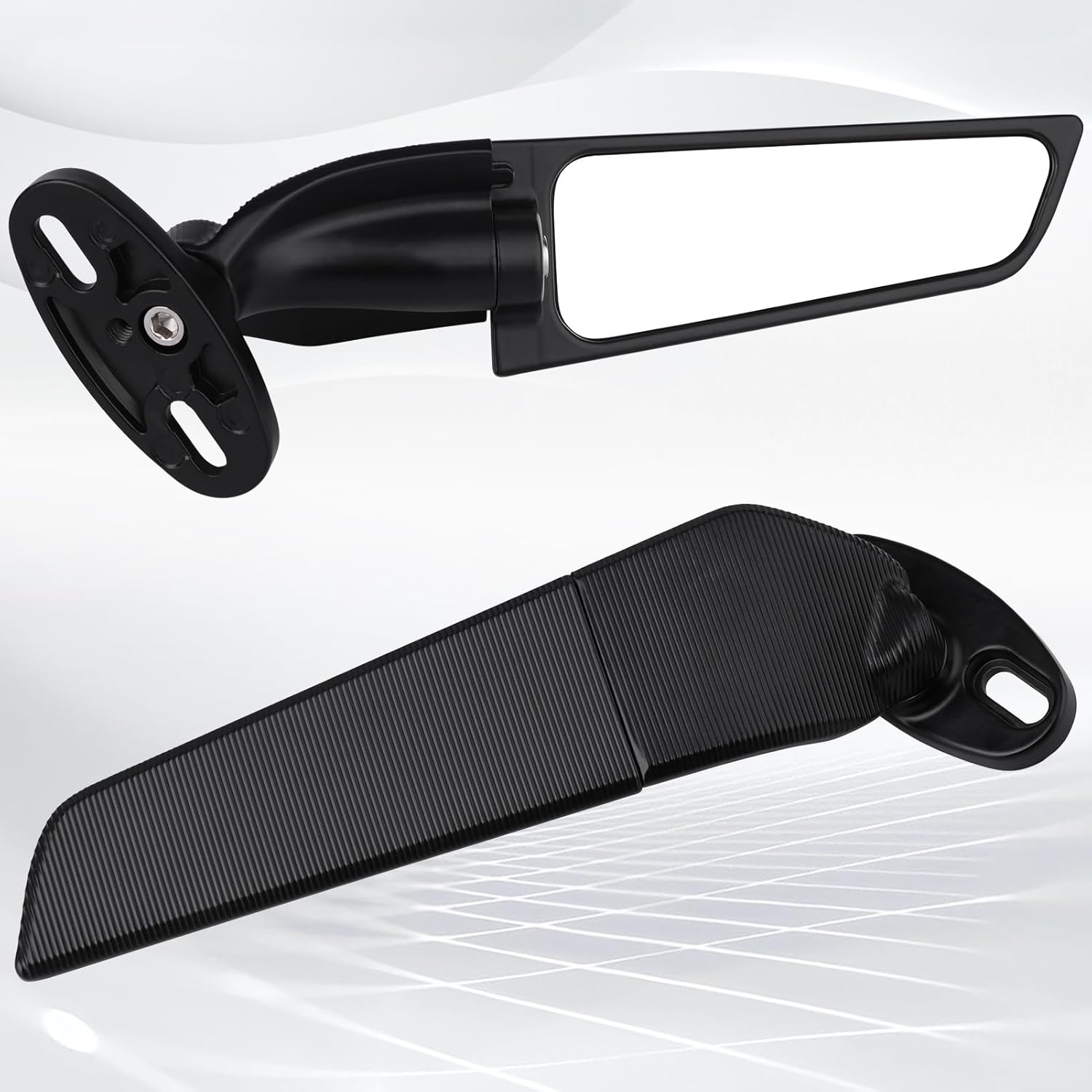 Espejo retrovisor para motocicleta compatible con Kawasaki Ninja 250 300 650 400 ZX6R ZX10R H4, Honda CBR600RR CBR250RR CBR1000R, Yamaha R1 R3 R15