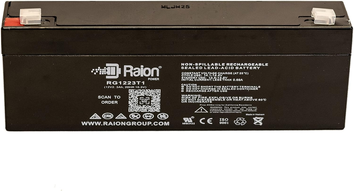 Raion Power 12V 2.3Ah Replacement AGM Battery for Hoyer HPL-P – 5 Pack