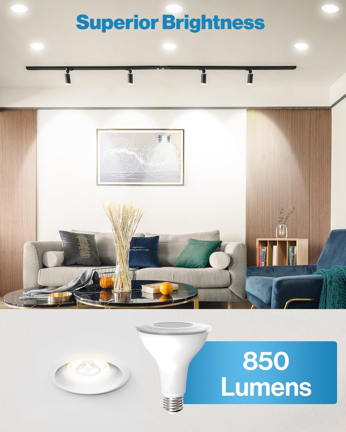 Sunco Lighting PAR30 Bombillas LED, luz de inundación para exteriores e interiores de 75 W, equivalente a 11 W, regulable, 4000 K, blanco frío, 850