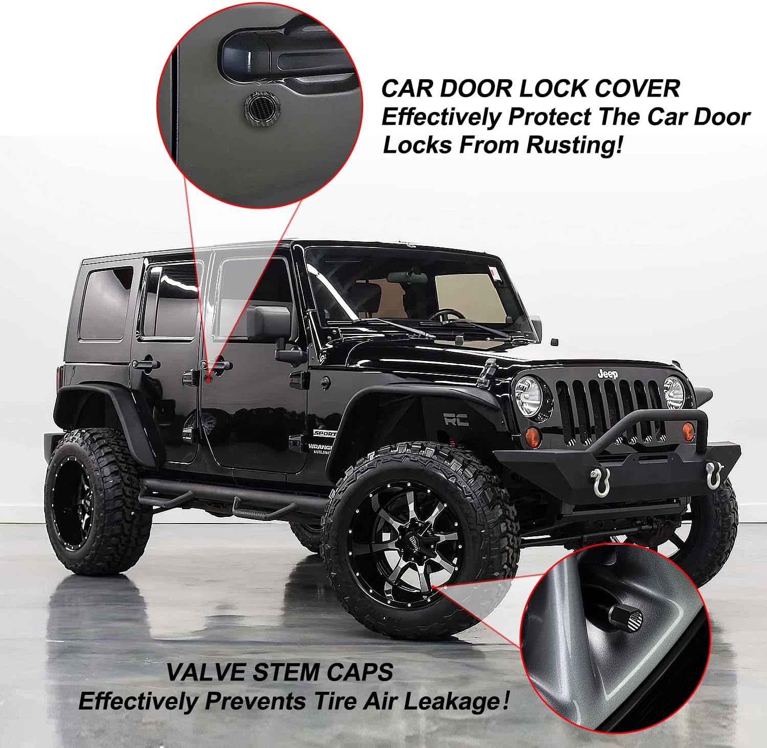 Accesorios de puerta de automóvil para Jeep  Cubierta de llave de puerta exterior para Jeep Wrangler y accesorios Jeep Gladiator  Cubierta de