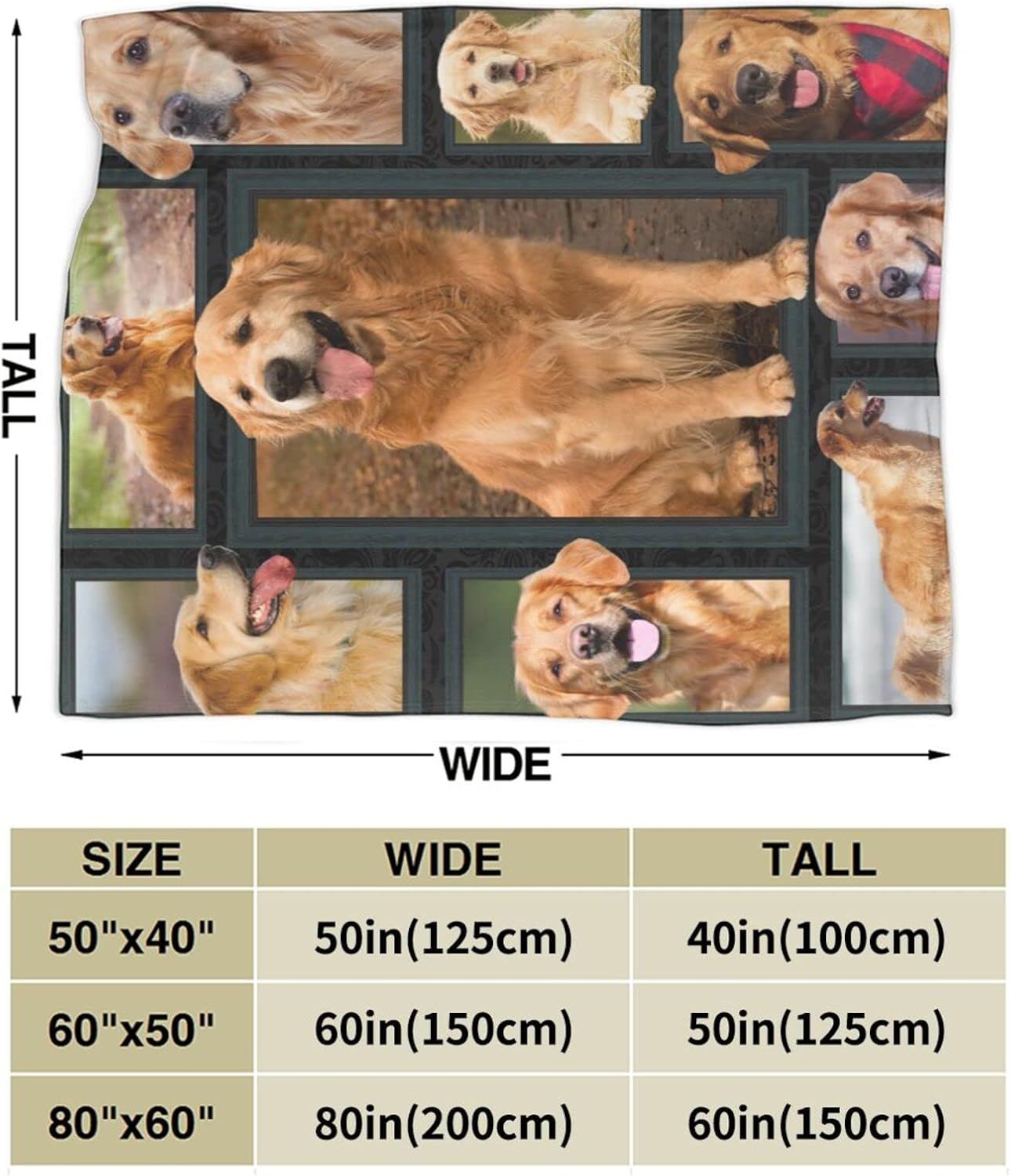 Lindo Clever Golden Retriever – Manta con estampado de perro dorado ultrasuave para el hogar, manta decorativa para sala de estar, cama, sofá