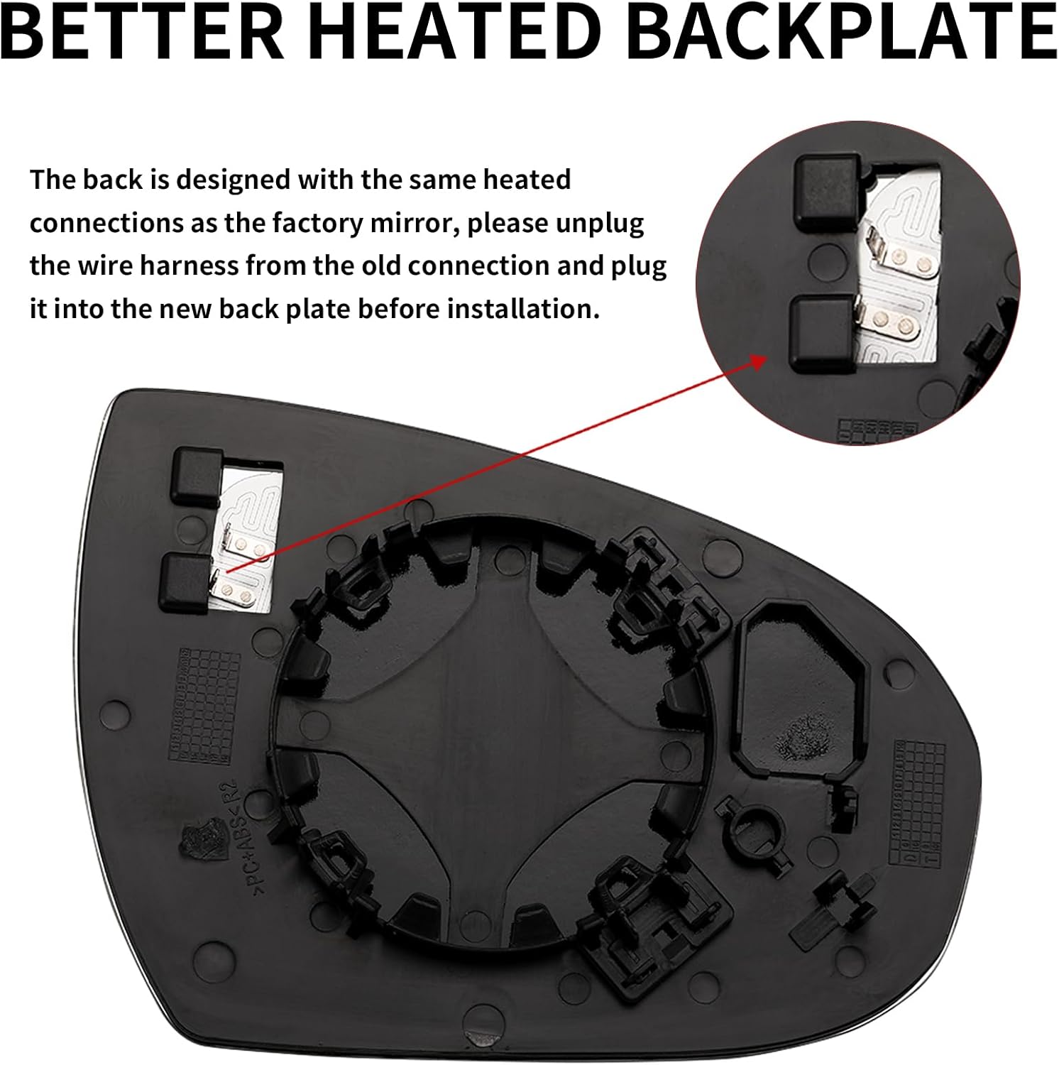 LOIYLLEN Espejo lateral del conductor de repuesto para Hyundai Tucson 2016 2017 2018 2019  Espejo lateral izquierdo, espejo retrovisor de vidrio con