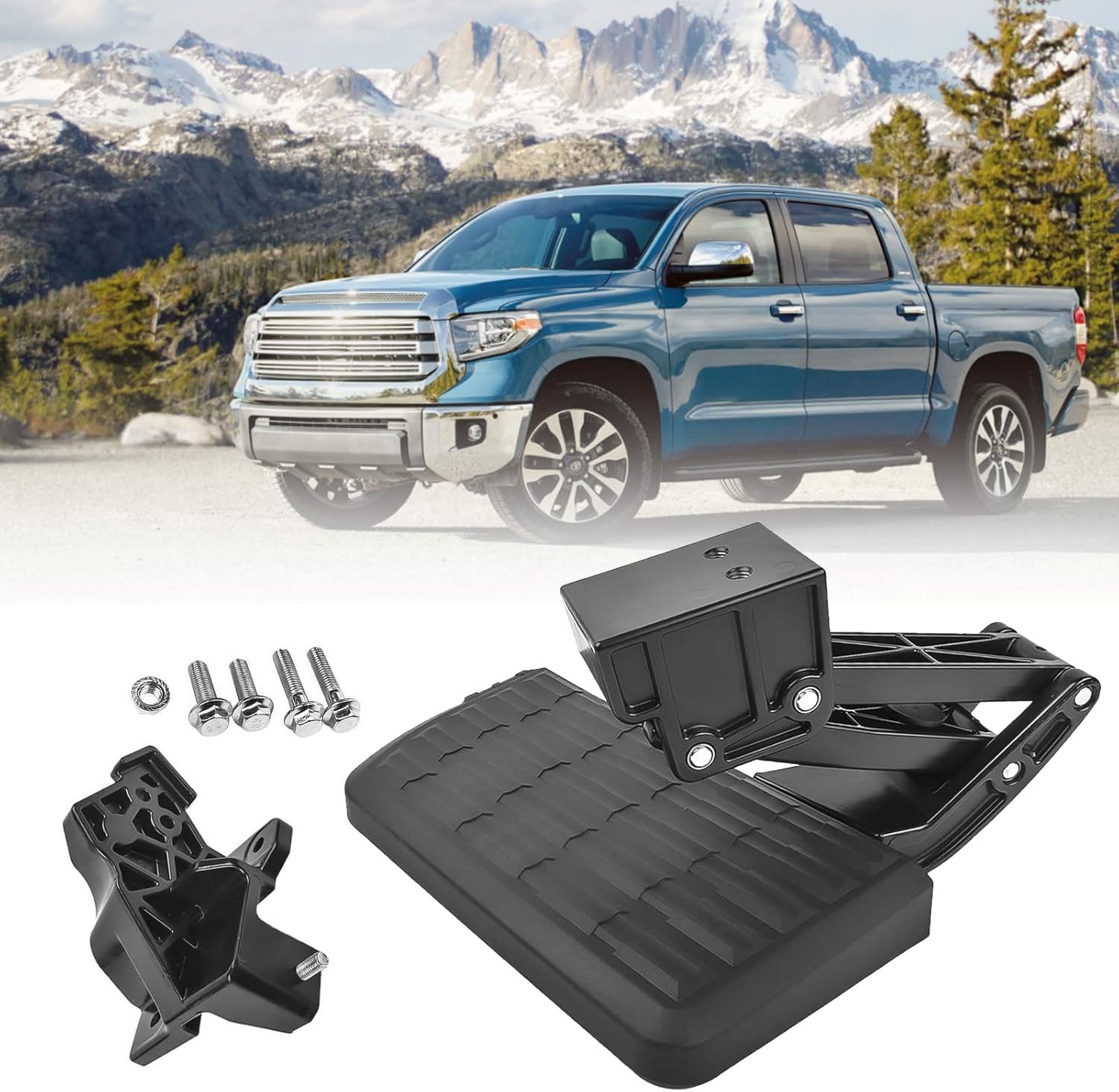 Escalón retráctil de aluminio para caja de camioneta Toyota Tundra plegable Step 2022 2023 Reemplazar Toyota PTS30-34000, 300 libras