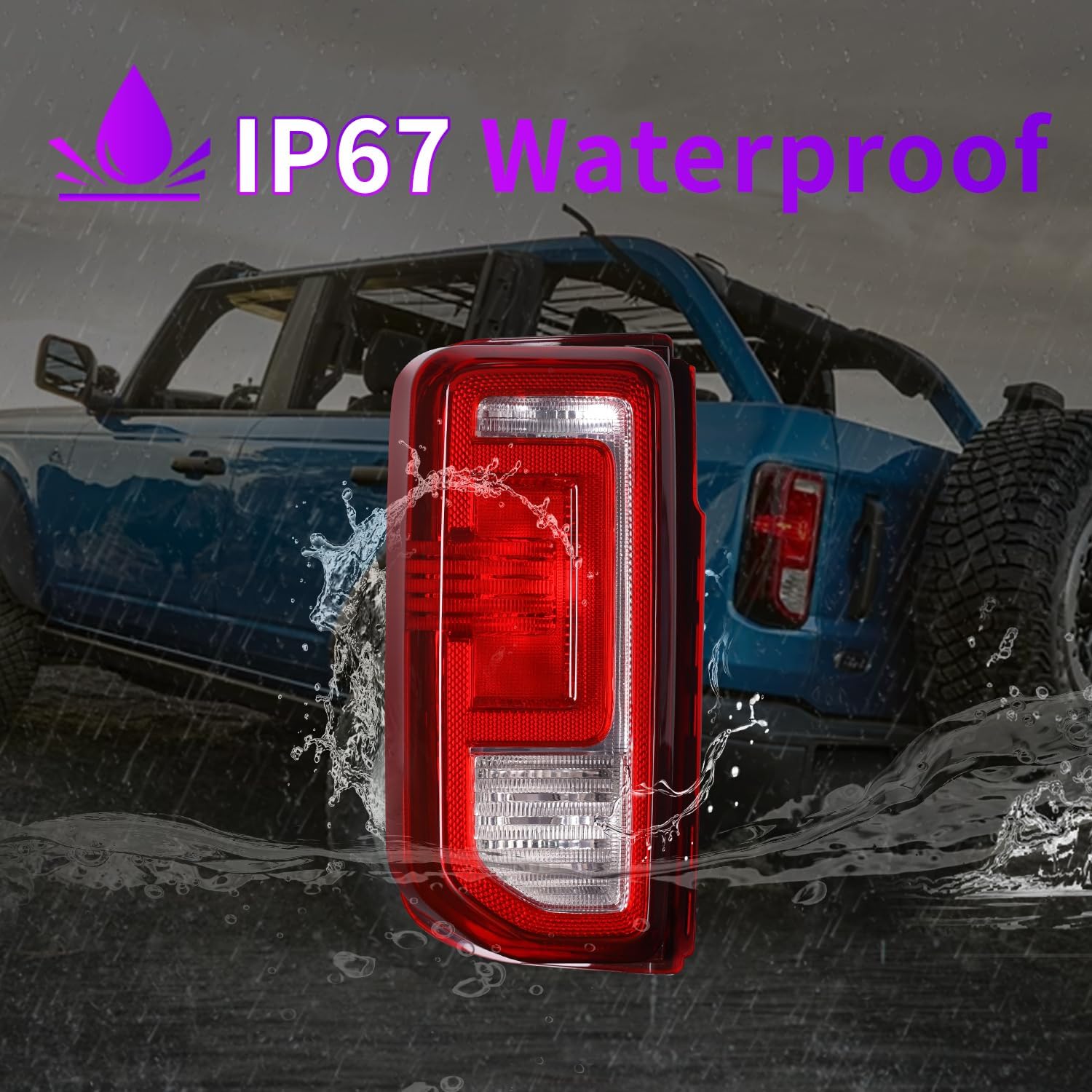 Conjunto de luz trasera para Ford Bronco 2021 2022 2023 OE estilo halógeno modelo de fábrica de repuesto (sin bombilla)