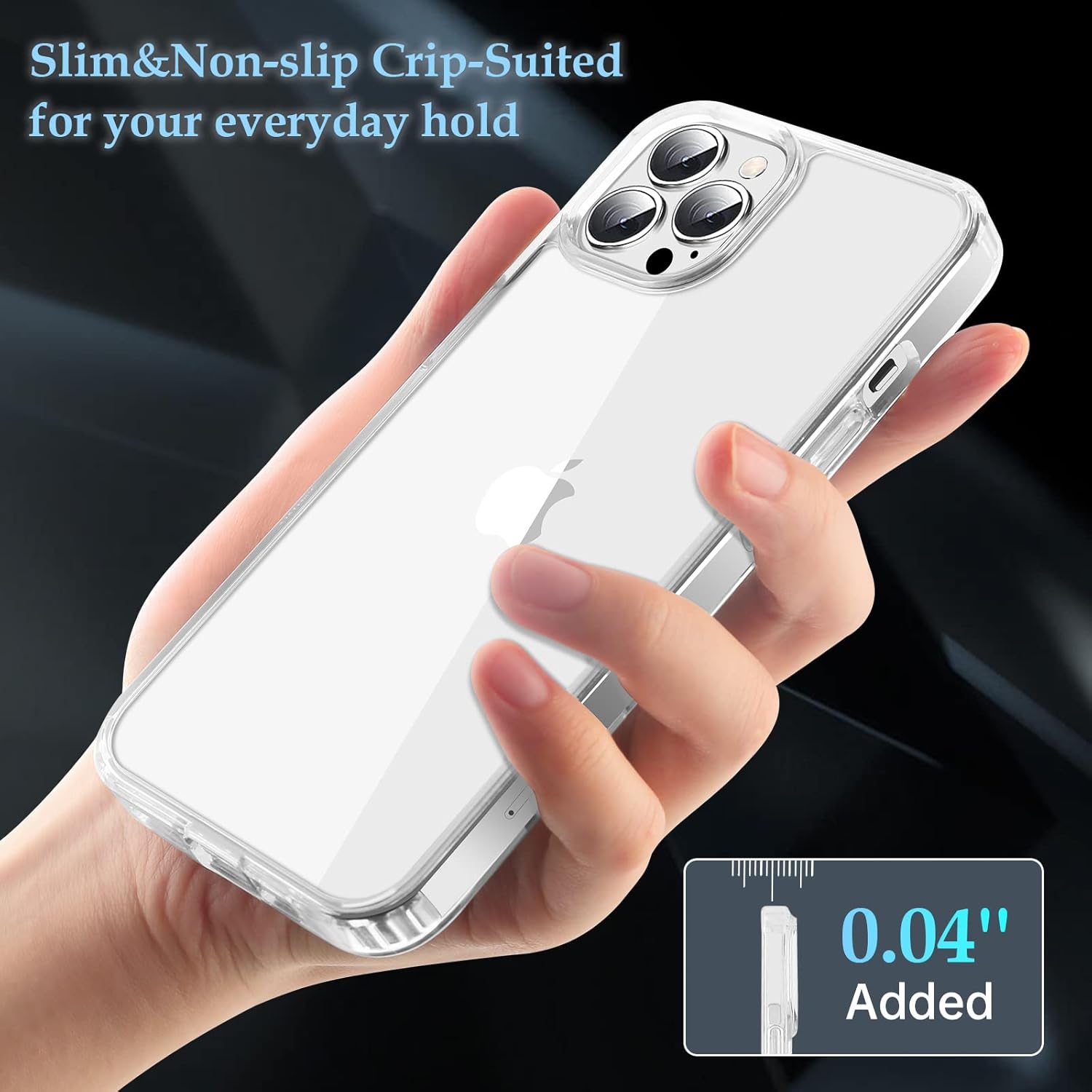 Funda compatible con iPhone 1313 Pro (no amarillea), silicona suave transparente, antiarañazos, a prueba de golpes, diseñada para iPhone 1313 Pro de