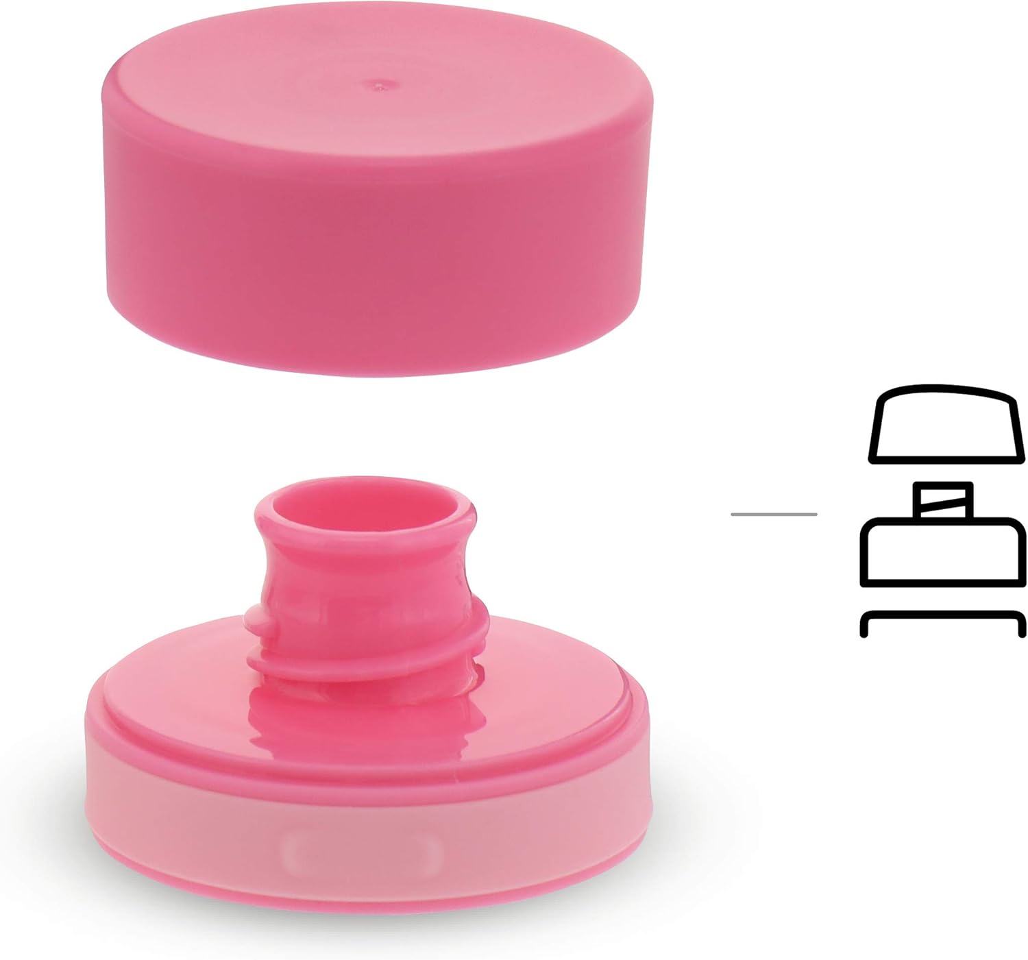 Aladdin My First Aveo – Botella de agua para niños de 0.35 L con gráficos rosados, a prueba de fugas, amplia apertura para un fácil llenado, sin