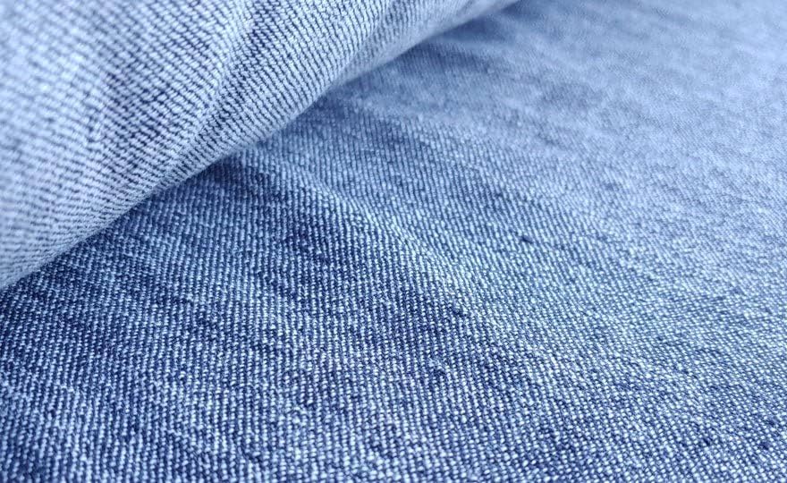 Tela de lino y algodón de sarga azul marino  Material versátil y duradero, ideal para ropa, costura y manualidades