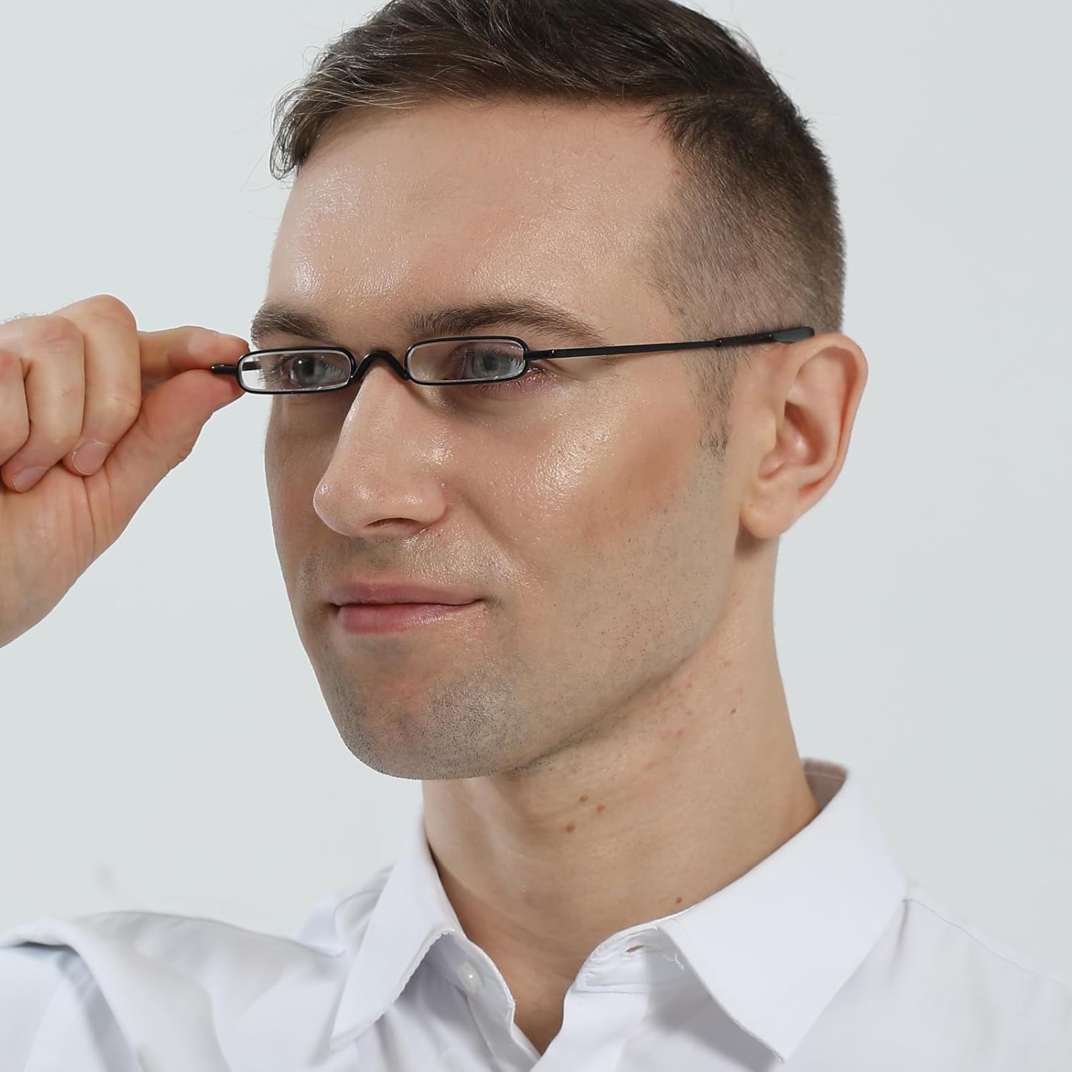 DXYXYO Mini lentes de lectura para mujeres y hombres, compactos, pequeños, de bolsillo, con estuche portátil