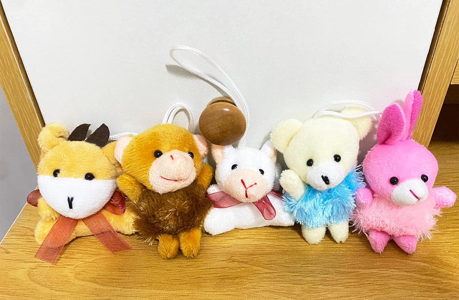 SOFLIY Juego de 60 juguetes de animales de peluche, bonitos animales para decoración de llavero para niños y adultos, rellenos de bolsas de regalos,