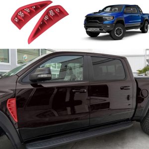 TUBAIZAI Accesorios de coche compatibles con Dodge Ram 1500 TRX 2023 2024 Cubierta de ventilación lateral de guardabarros, decoración lateral de TUBAIZAI Accesorios de coche compatibles con Dodge Ram 1500 TRX 2023 2024 Cubierta de ventilación lateral de guardabarros, decoración lateral de