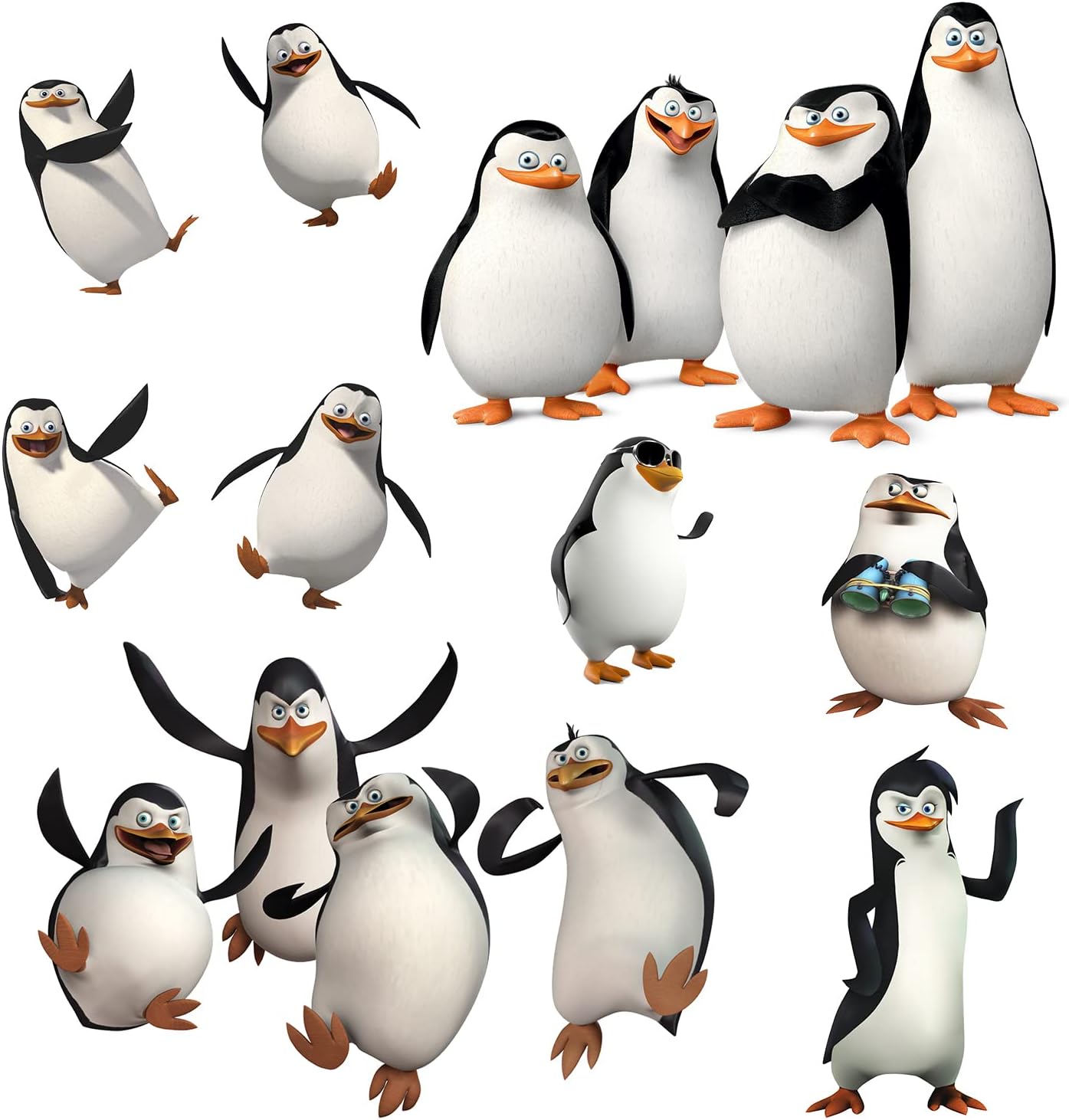 Calcomanías de pared con diseño de pingüino, diseño de pingüino, removibles, para decoración del hogar, dormitorio de niños, sala de juegos,