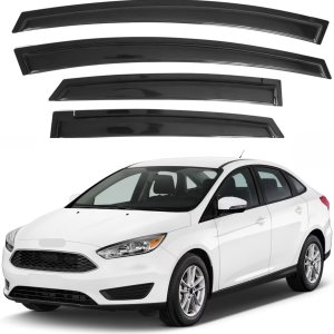 IMMORTAL GROUP Visor de ventana compatible con Ford Focus Sedan y Hatchback 2012-2018, protector de lluvia, extraduradero, deflector de ventana de IMMORTAL GROUP Visor de ventana compatible con Ford Focus Sedan y Hatchback 2012-2018, protector de lluvia, extraduradero, deflector de ventana de