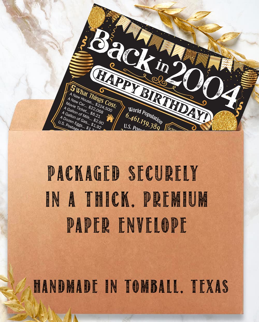 20th Birthday Party Decorations for 20th Birthday (Twenty) – Remembering The Year 2004 – Party Supplies – Gifts for Men and Women Turning 20 – Back
