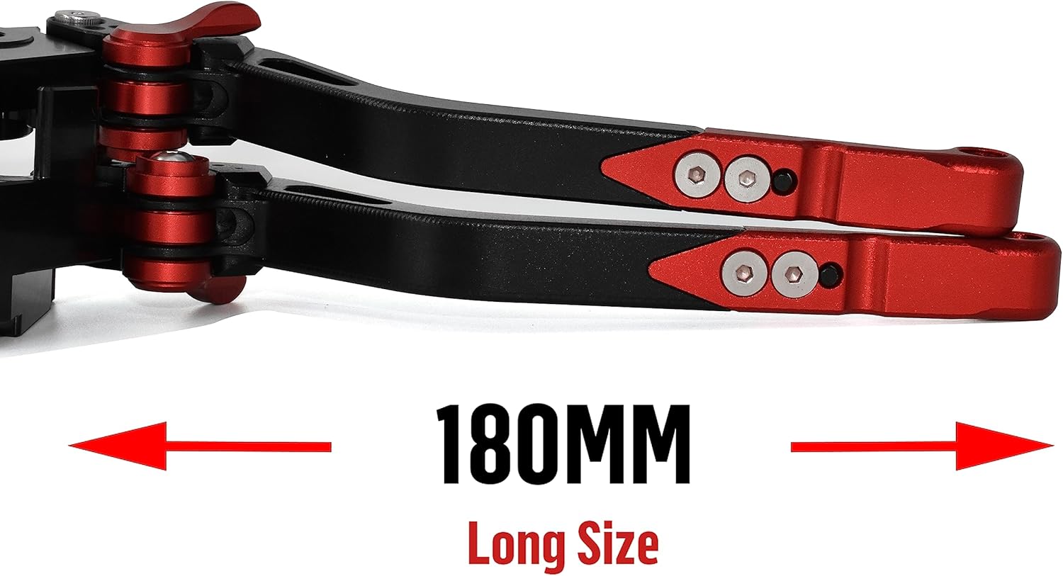ESPEEDMTC para Kawasaki Ninja H2 H2R 2015-2020 Aleación de aluminio modificada CNC Accesorios de palanca de embrague de freno de tamaño largo (rojo)