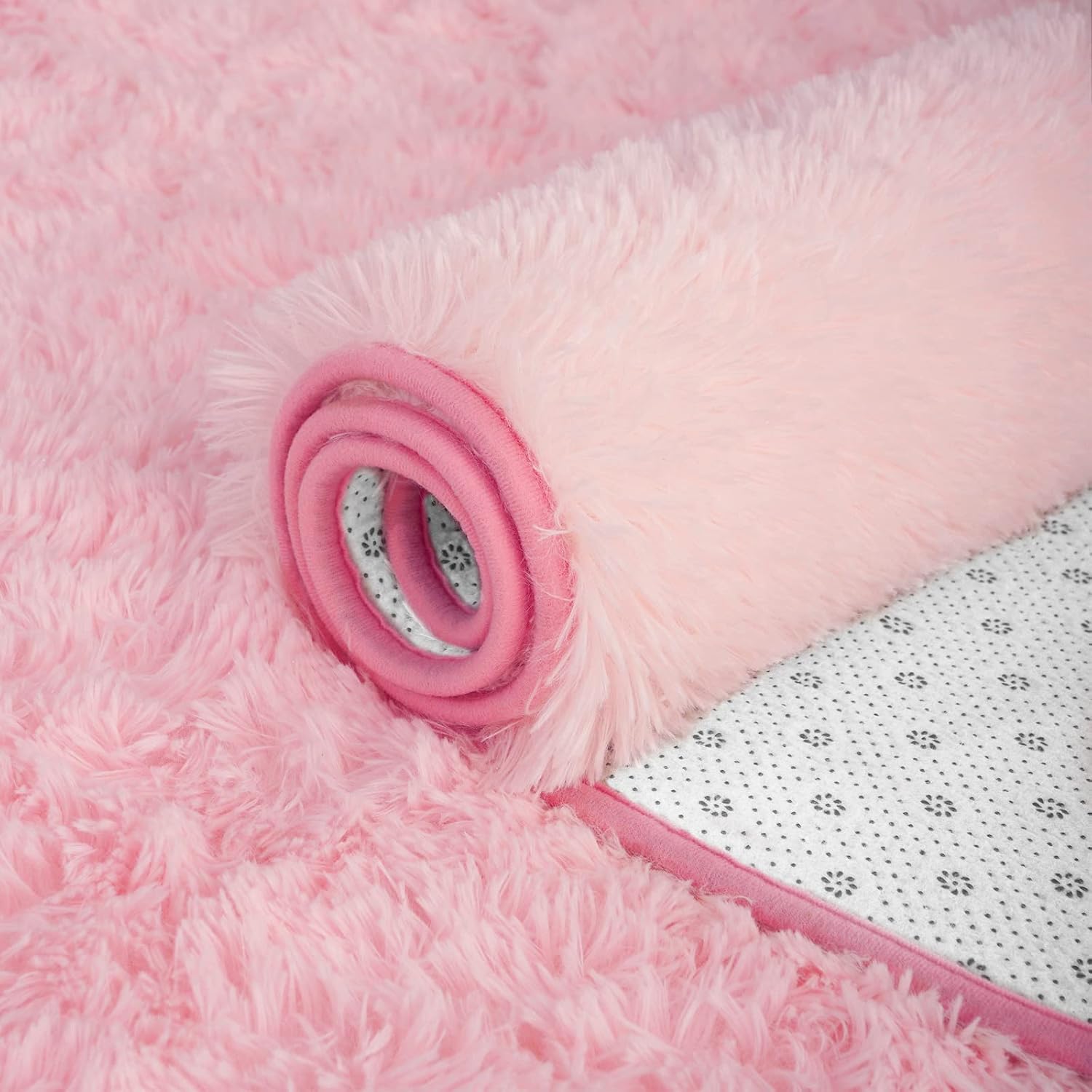 ISEAU Alfombra ovalada esponjosa, moderna alfombra de felpa lanuda para dormitorio de niños, extra cómoda, bonita alfombra de noche para habitación