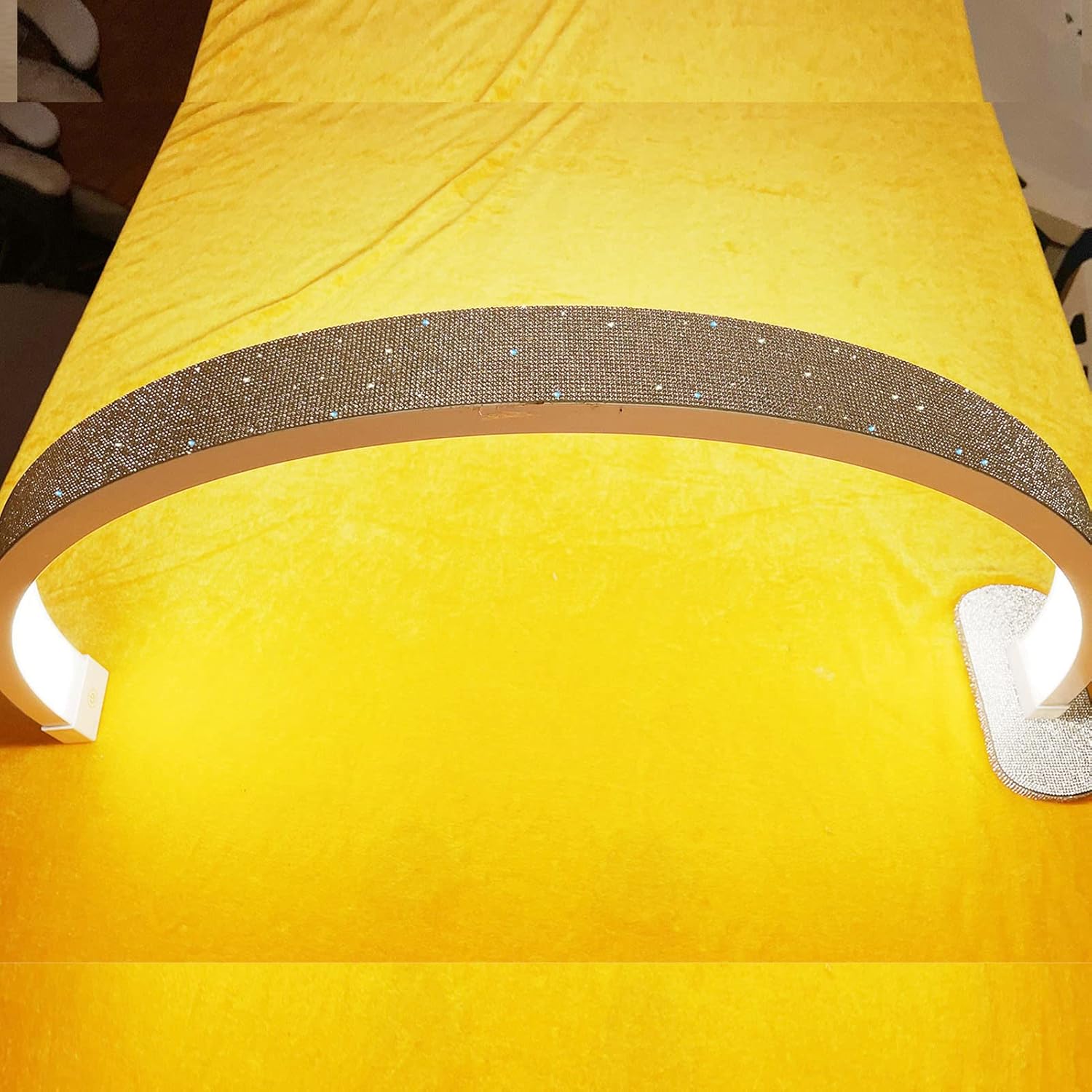 Lámparas de ahorro de energía de 45 W, lámpara de belleza de media luna con brillo y altura ajustables, lámpara de escritorio de manicura LED