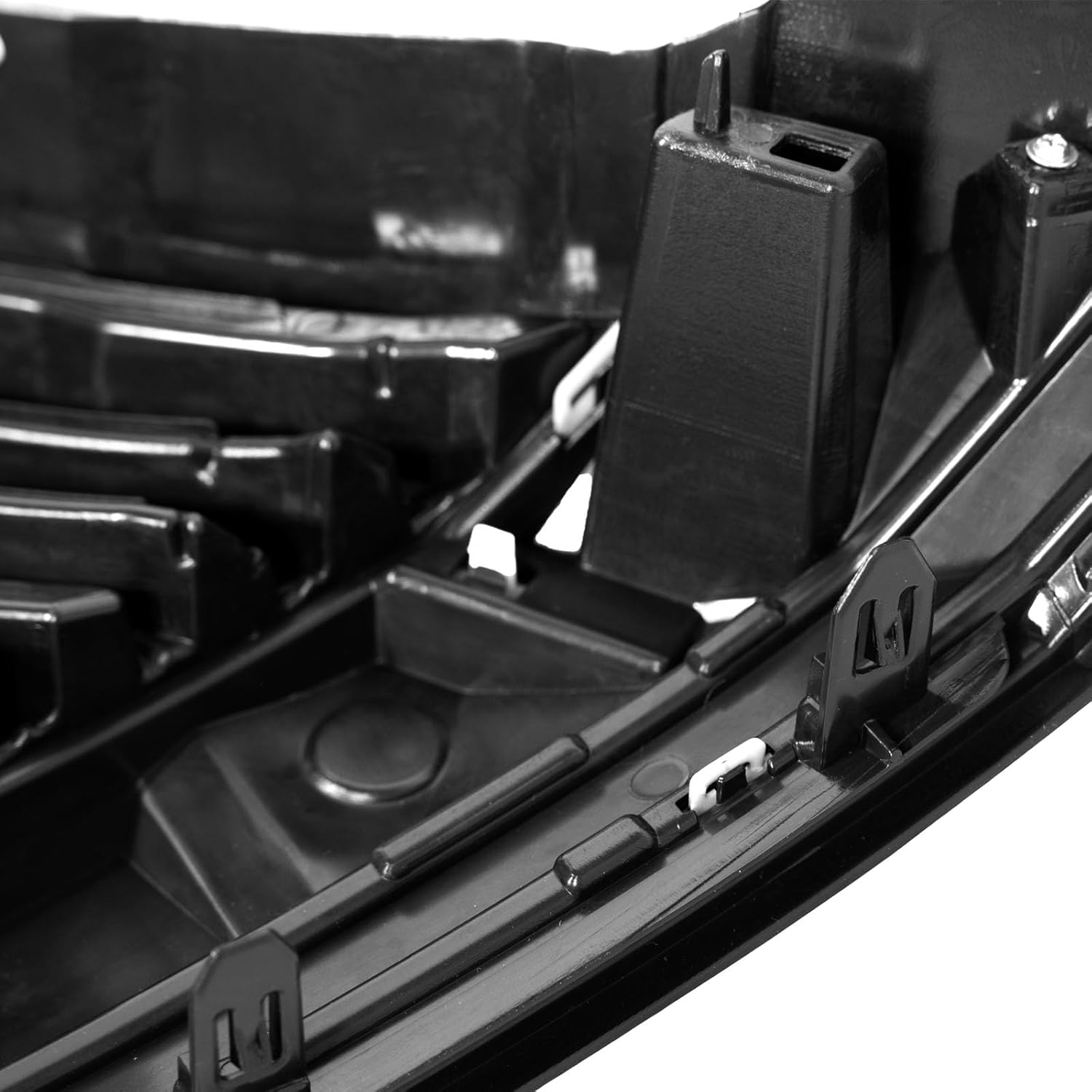Conjunto de rejilla superior de parachoques delantero negro compatible con reemplazo Nissan Rogue 2021-2023.