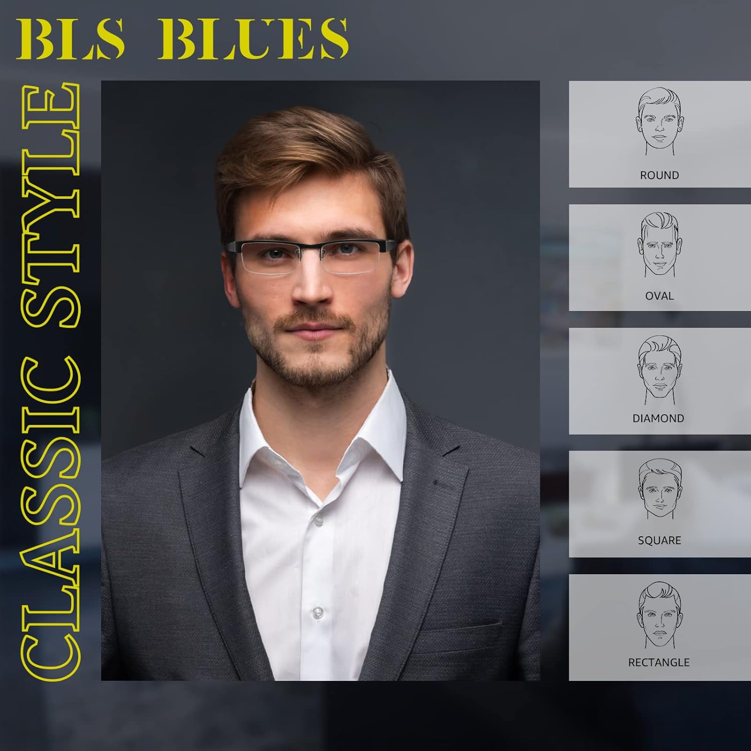 BLS BLUES Paquete de 5 fundas para lentes para hombre y lentes de lectura con luz azul, fundas suaves 3.25X