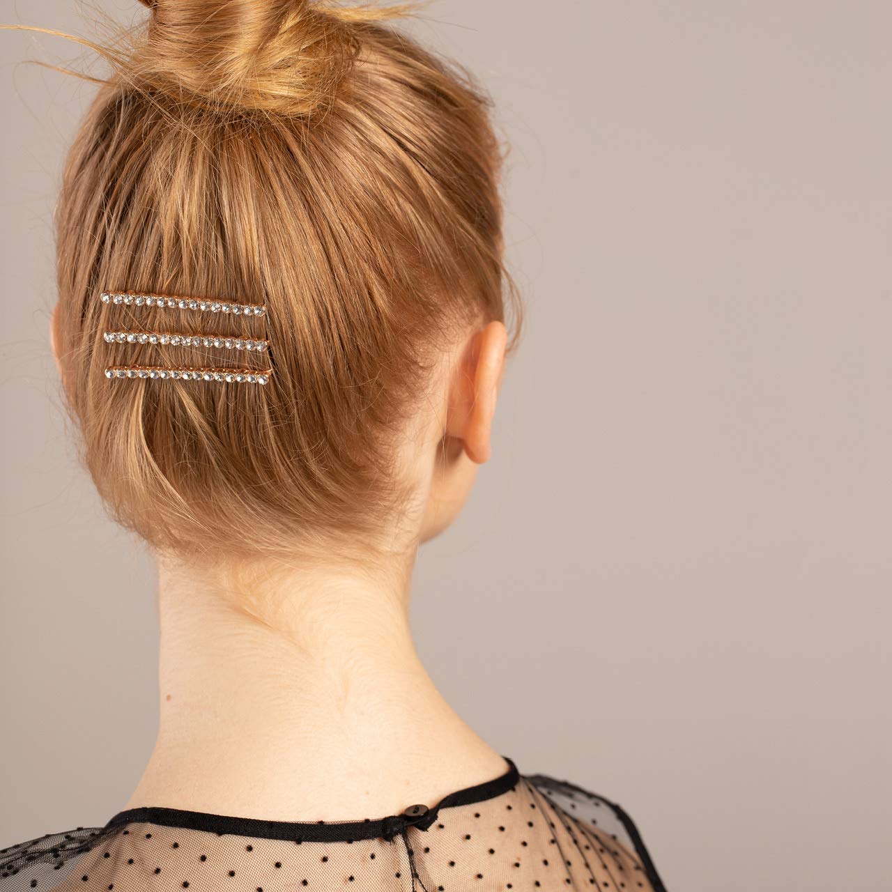 Kitsch Horquillas decorativas para el cabello con diamantes de imitación, accesorios para el cabello con diamantes de imitación para mujer, pinzas