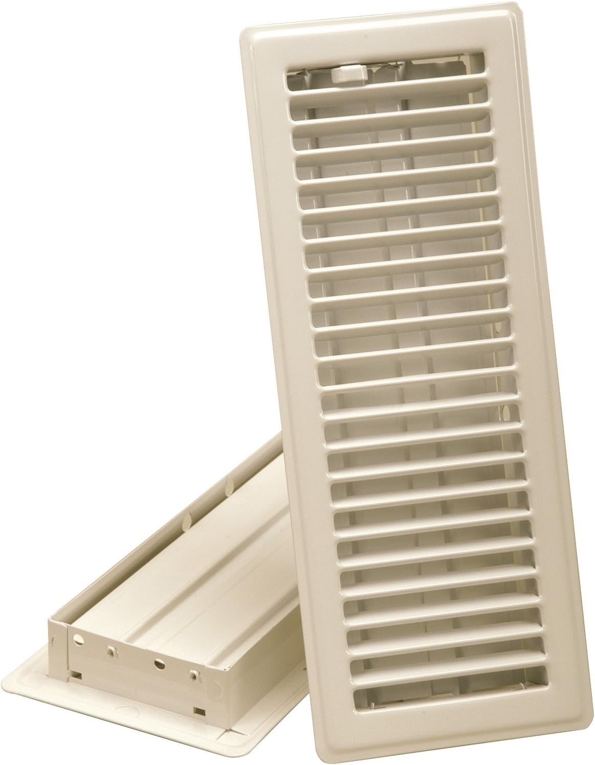 Imperial Manufacturing RG0244 Registro de piso con listones de 4 x 10 pulgadas, almendra