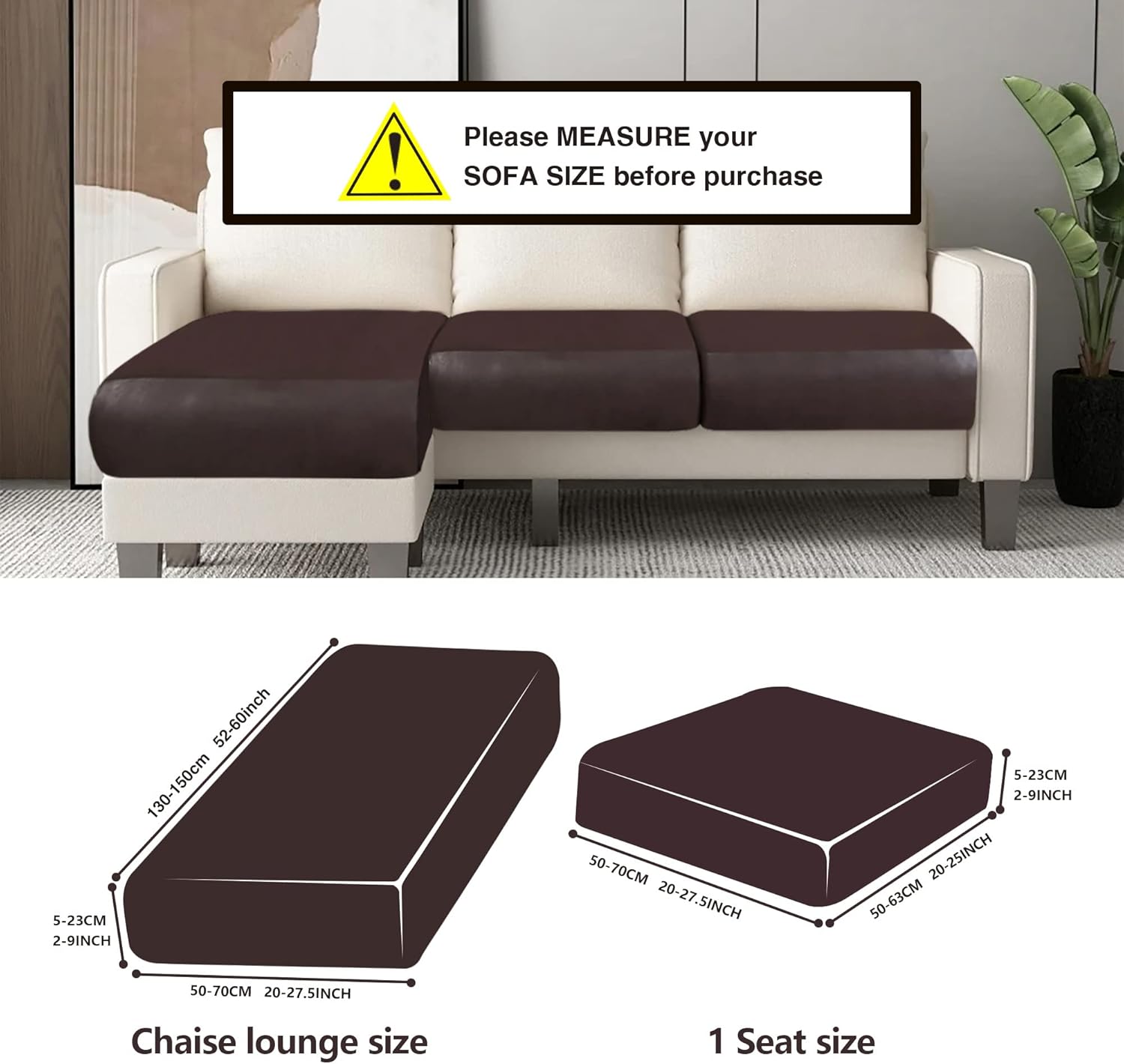 Funda de cojín de piel sintética, impermeable, elástica, para asiento de sofá, funda de sofá de piel sintética, silla de repuesto de cojín de sofá