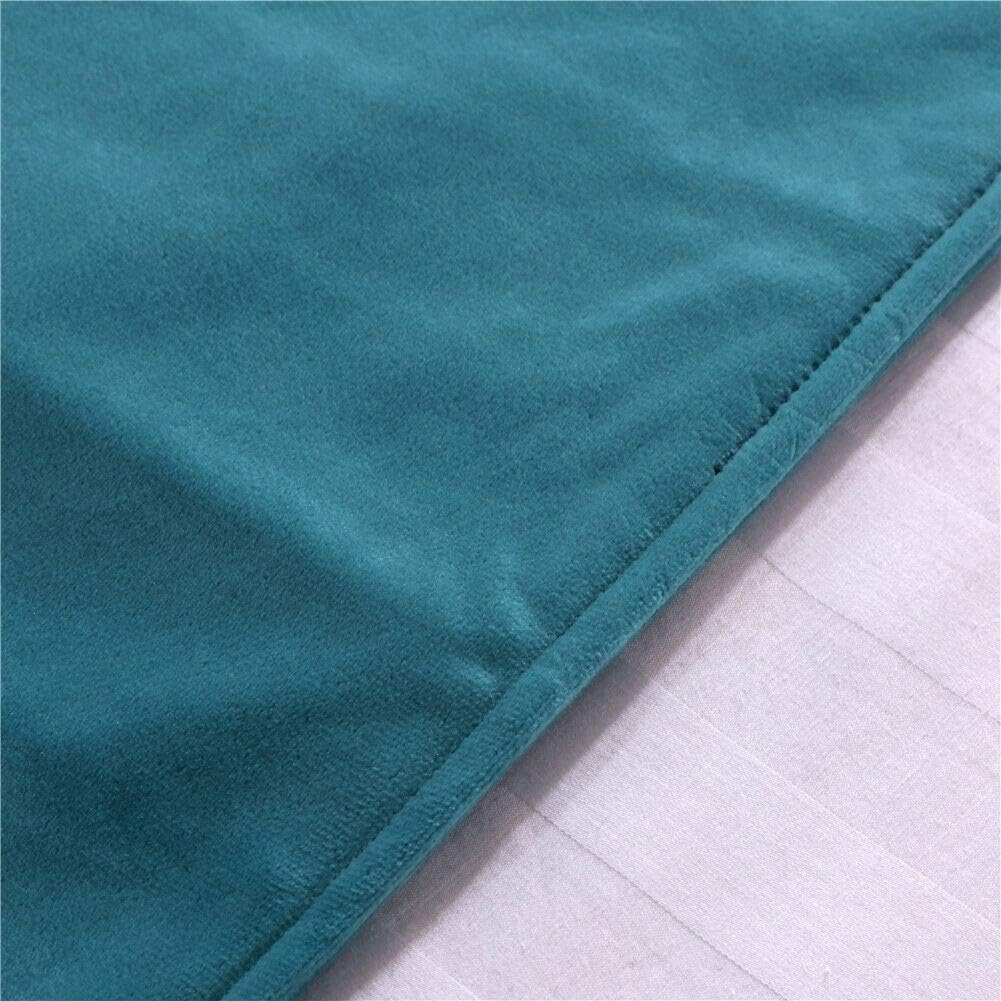 Pañuelo de terciopelo de lujo, toalla de cola de cama, decoración de ropa de cama para el hogar, hotel, dormitorio (857# azul cielo, 50 x 260 para