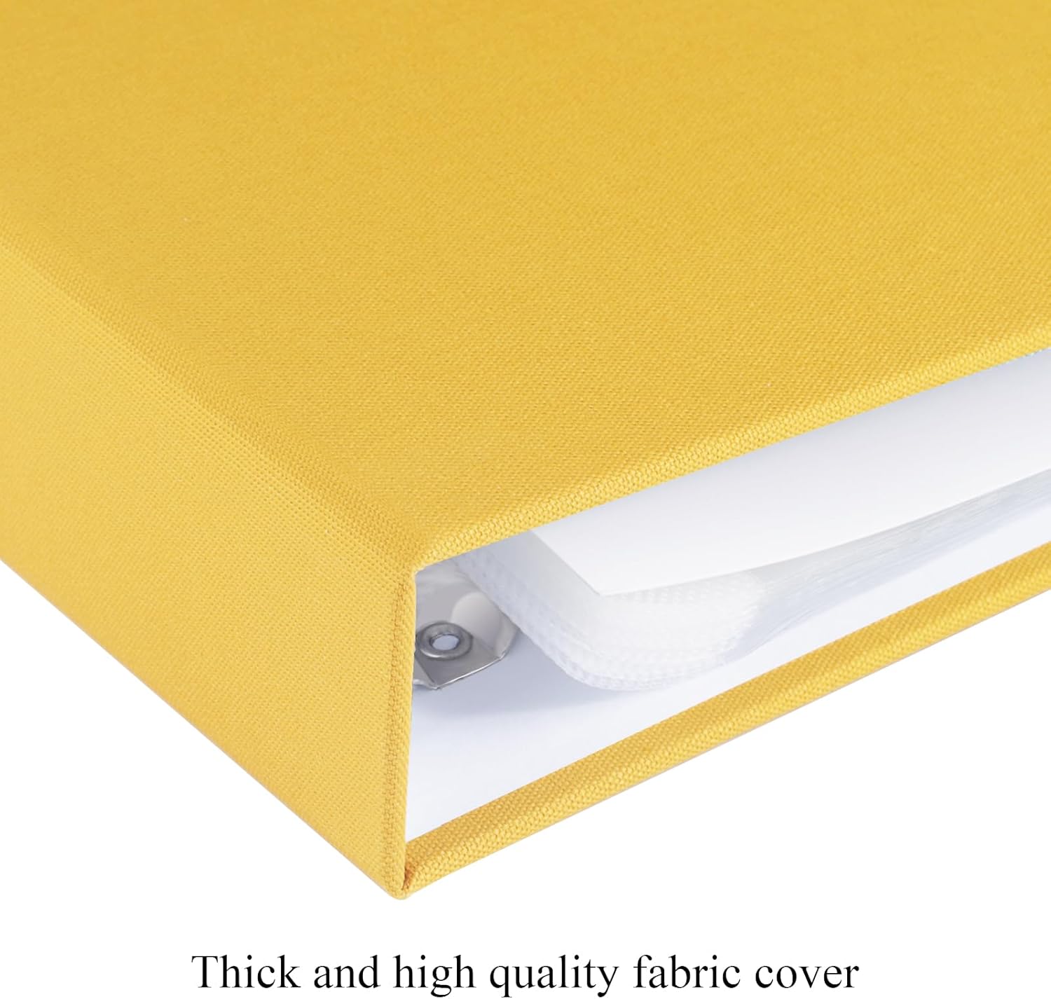 1DOT2 Álbum de fotos grande de 12 x 12 pulgadas con 3 anillos para manualidades, con 30 fundas de plástico, 60 páginas y cubierta de tela para
