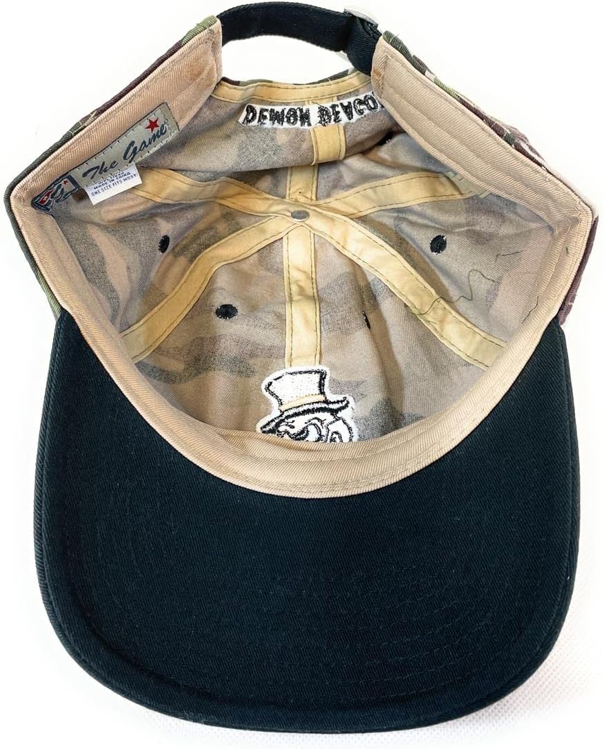 Mens NCAA Camo Hat Unisex College Cap Collegiate Woodland Camo Two-Tone Hat for Men and Women