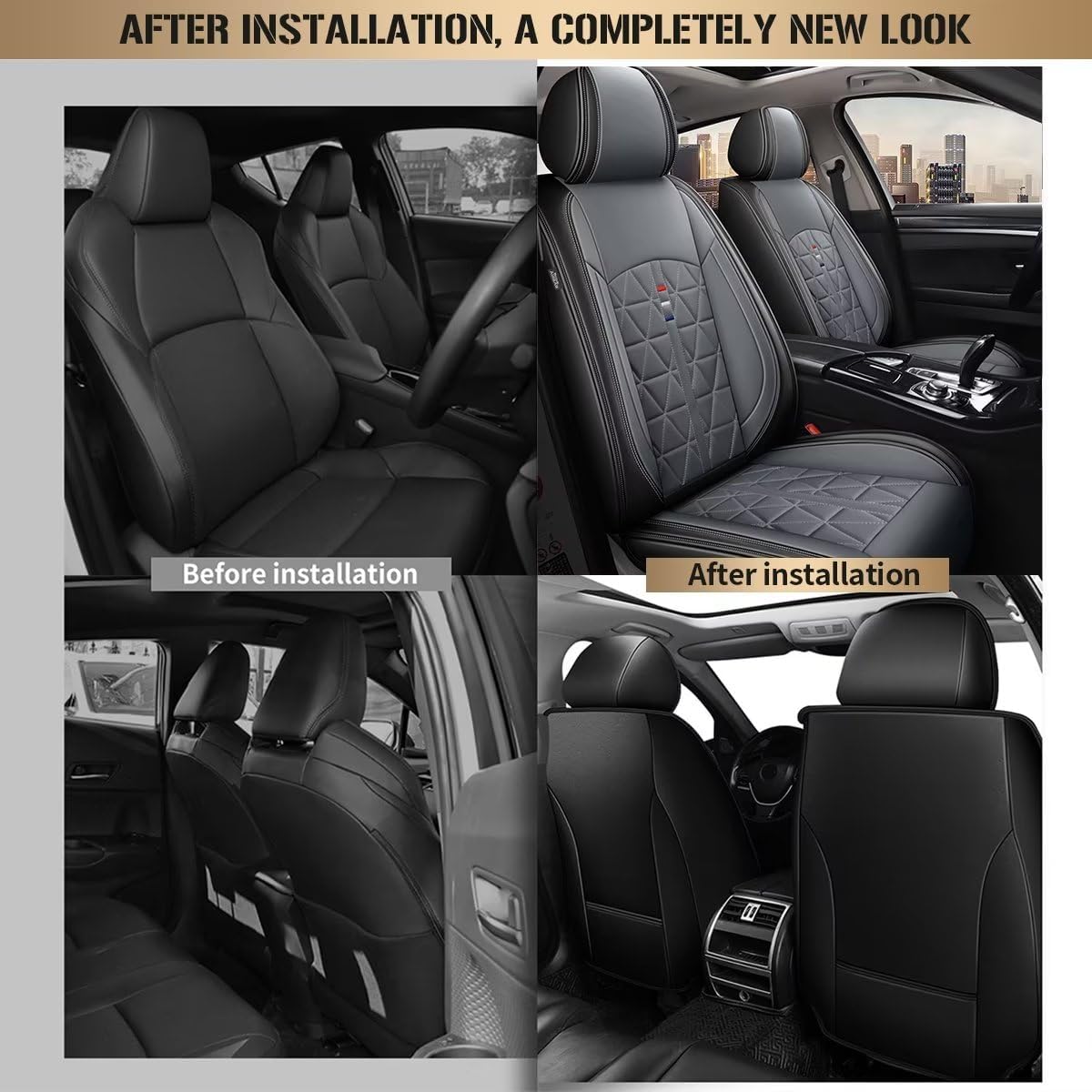 Fundas de asiento delantero para Chevy Trailblazer 2021-2024, impermeables, de piel sintética, compatibles con protector de asiento de automóvil con