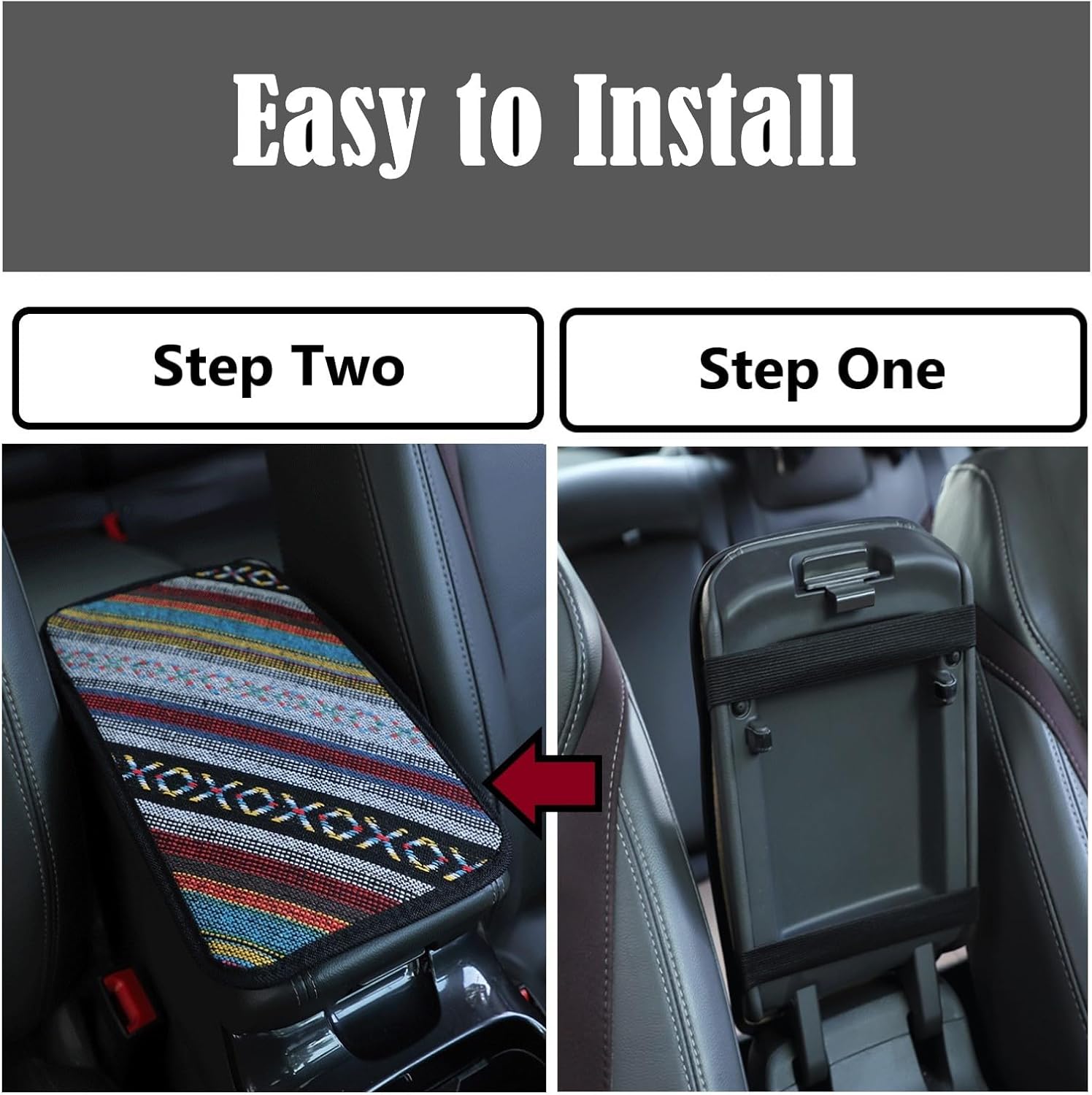 3 accesorios bohemios para automóvil con 2 fundas protectoras de correa de hombro para cinturón de seguridad bohemio y una almohadilla para