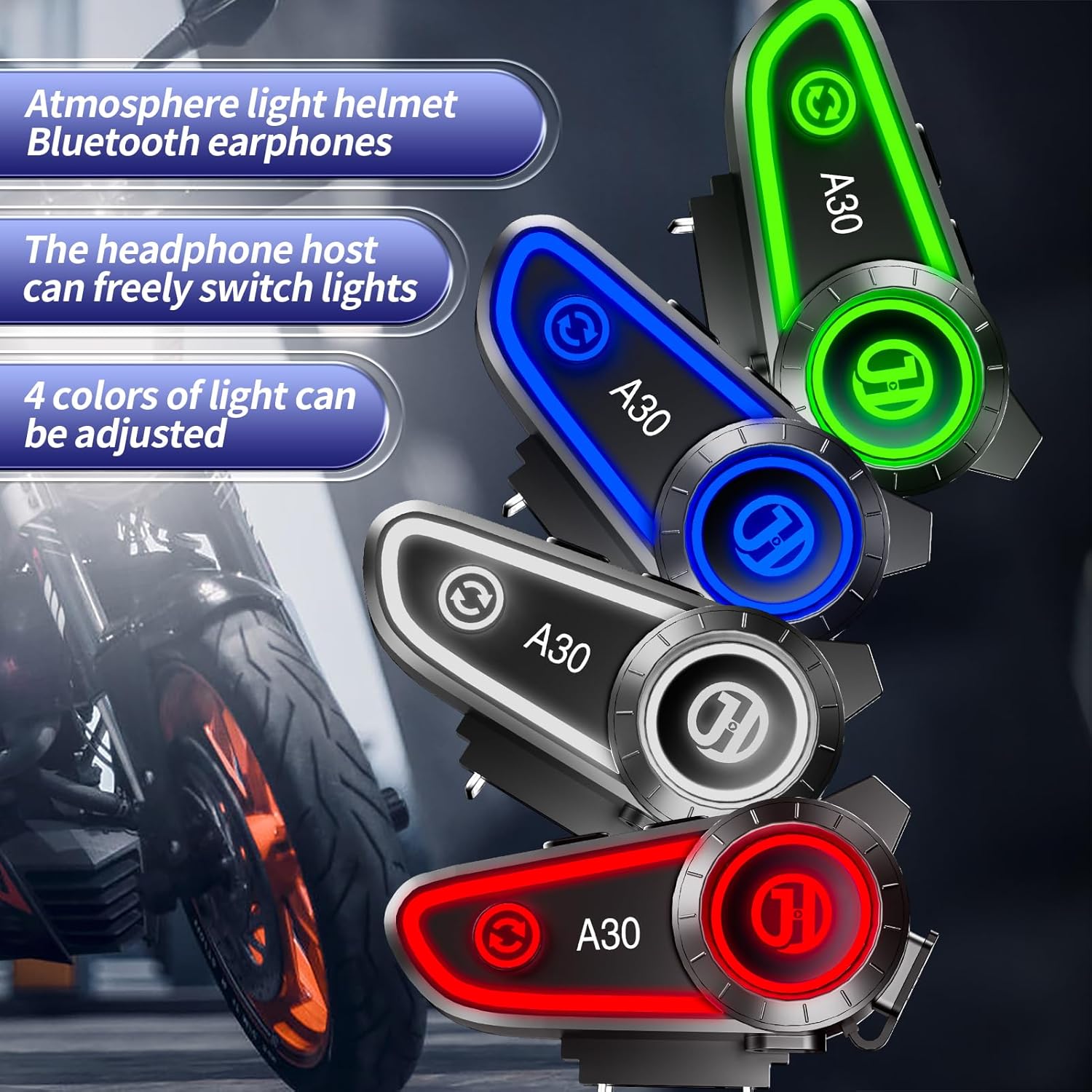 Casco de motocicleta, altavoces, casco Bluetooth, auriculares, respuesta automática, control de música, 120 horas de reproducción, sistema de alta