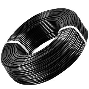 Alambre de aluminio negro de calibre 12 anodizado para joyería, manualidades, cuentas de aluminio de color floral para manualidades de joyería Alambre de aluminio negro de calibre 12 anodizado para joyería, manualidades, cuentas de aluminio de color floral para manualidades de joyería