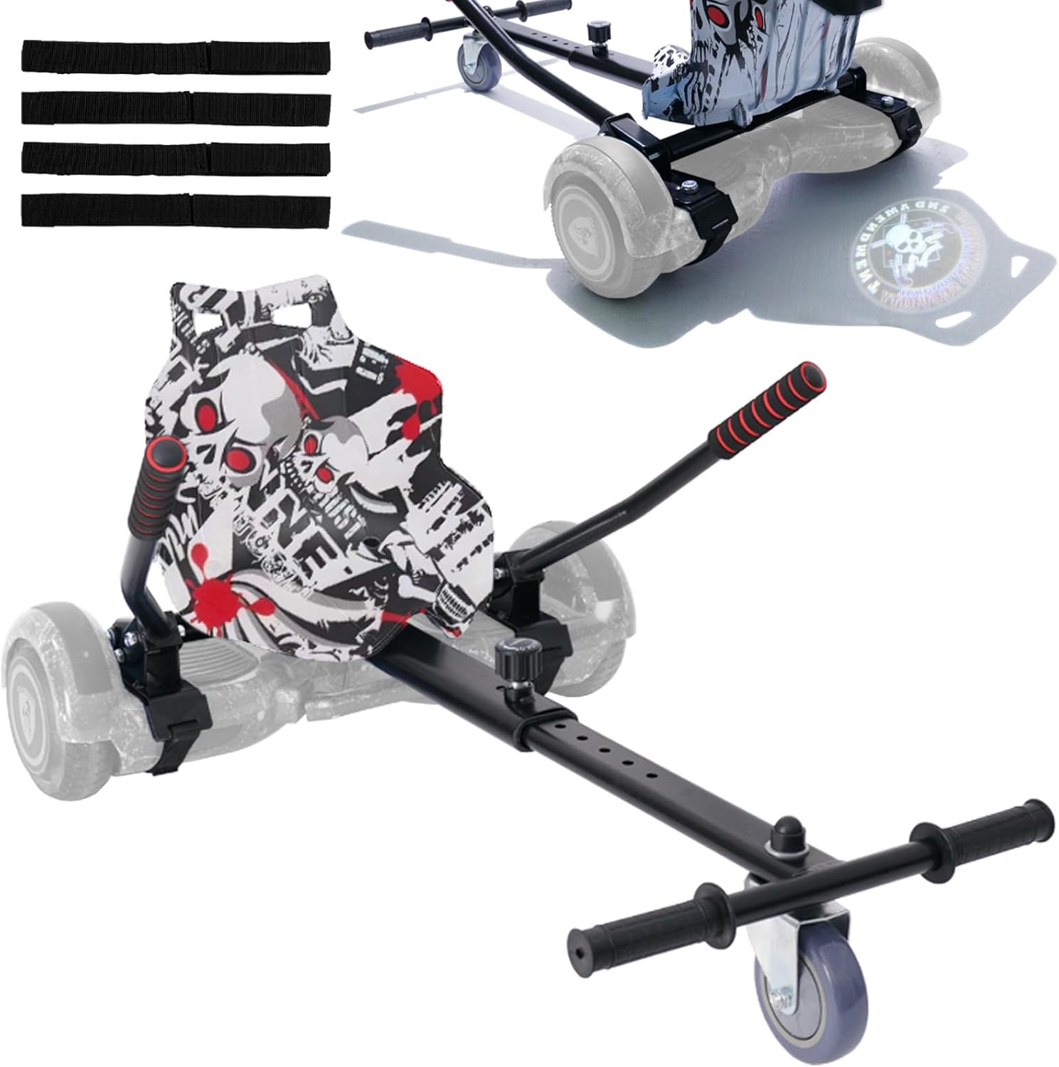 Accesorio de asiento para aeropatineta, accesorios para aeropatineta con patrón de proyector para scooter de autoequilibrio de 6.5, 8 y 10 pulgadas,